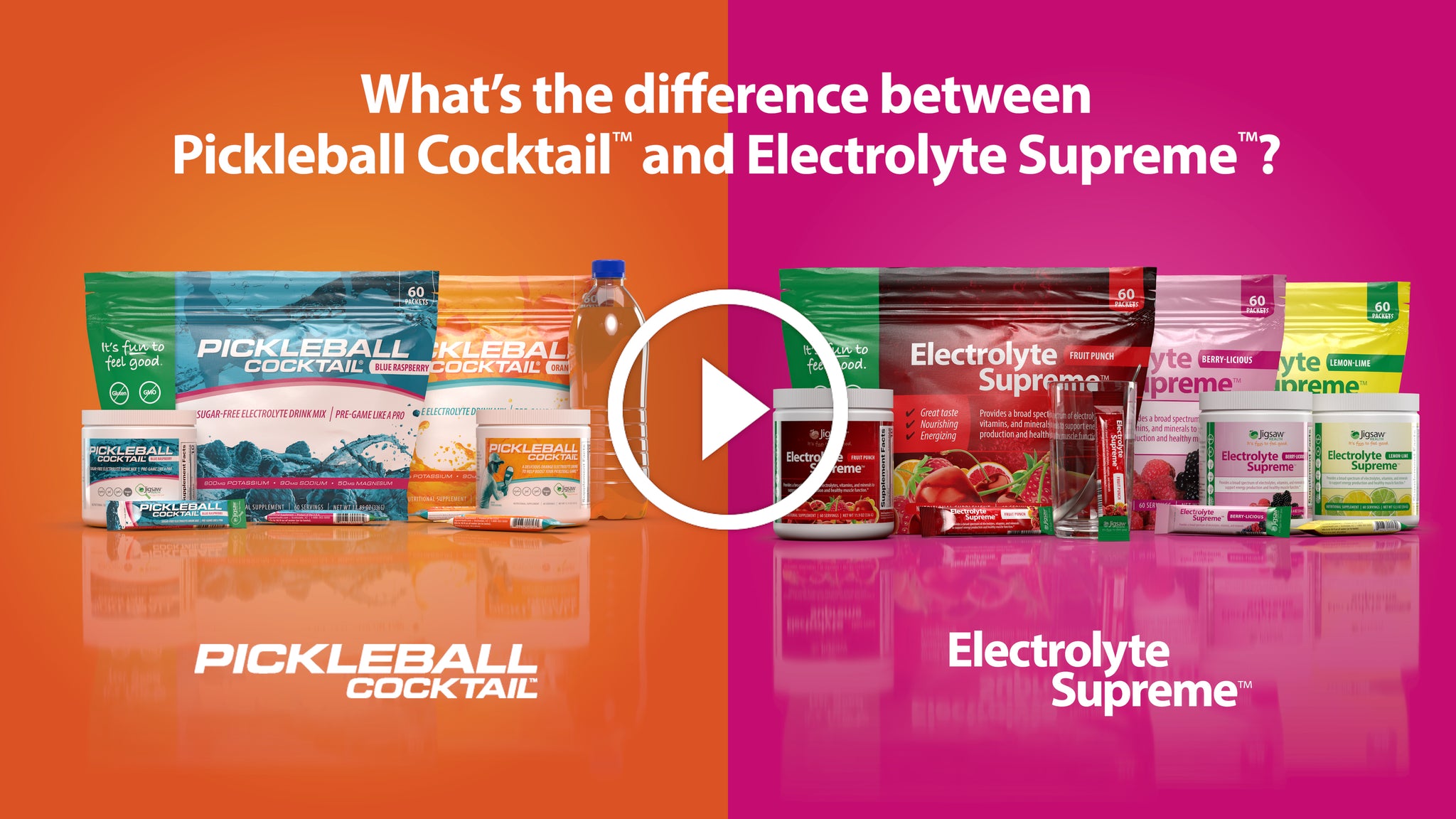 What's the difference between Pickleball Cocktail and Electrolyte Supreme?