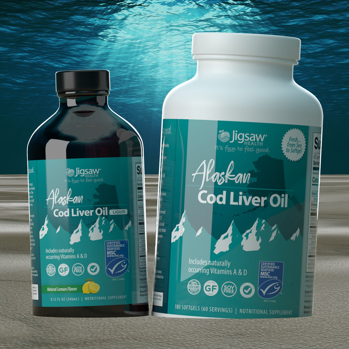 Jigsaw Alaskan Cod Liver Oil™ Fish Oil Omega3 Supplement