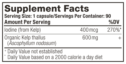 Product Slider Image for Wild Harvest Organic Iodine from Kelp