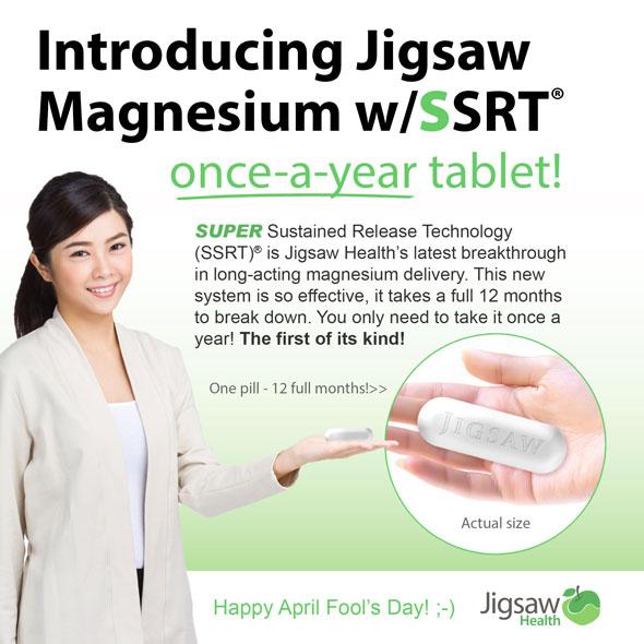 NEW Magnesium w/SSRT: A Once-A-YEAR Magnesium Tablet...