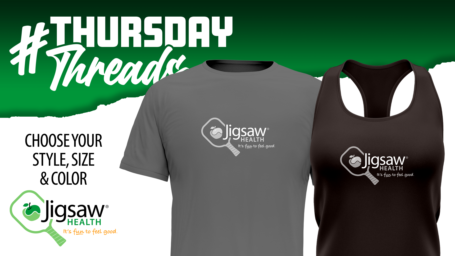 Jigsaw Health Pickleball Logo | #ThursdayThreads