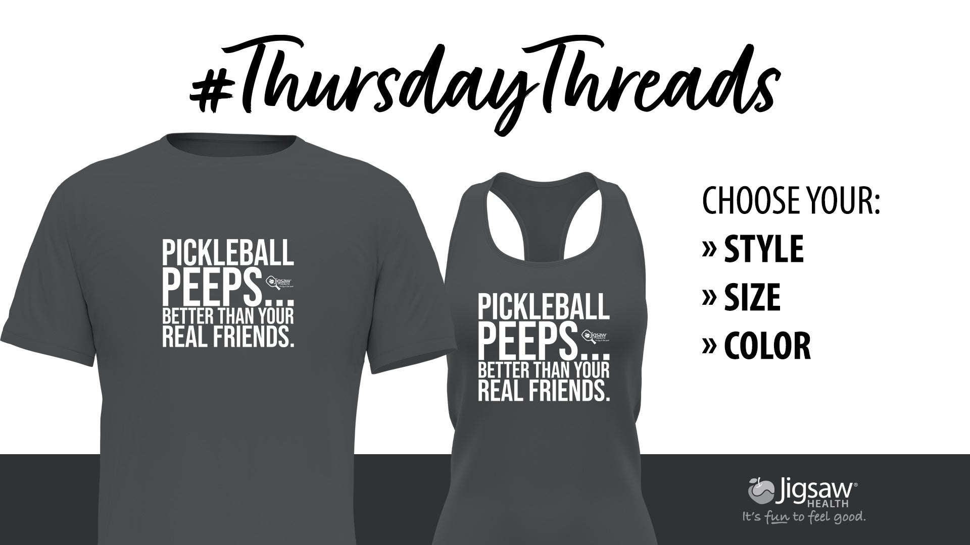 Pickleball Peeps... Better than your real friends. #ThursdayThreads