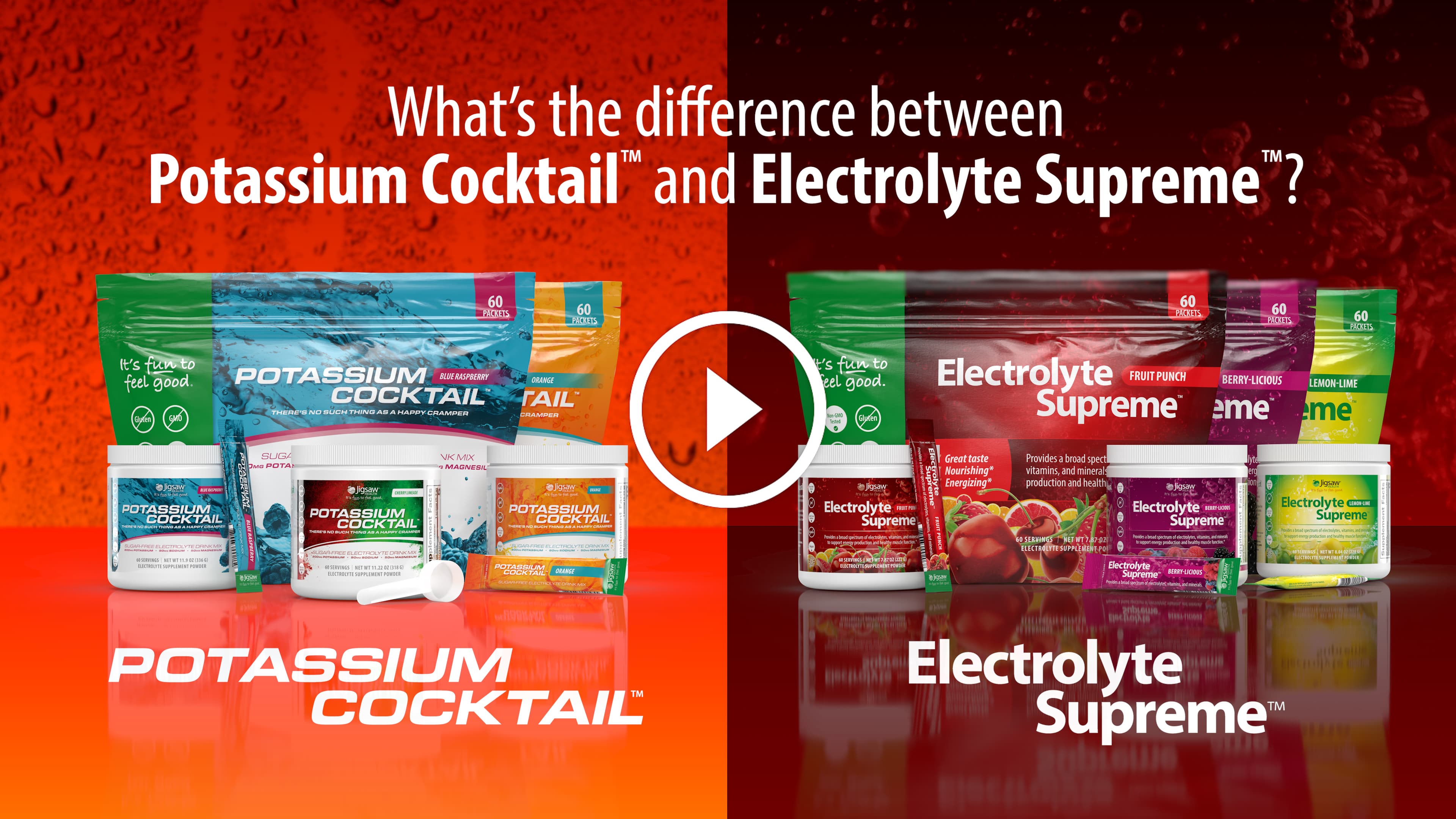 What's the difference between Potassium Cocktail and Electrolyte Supreme?