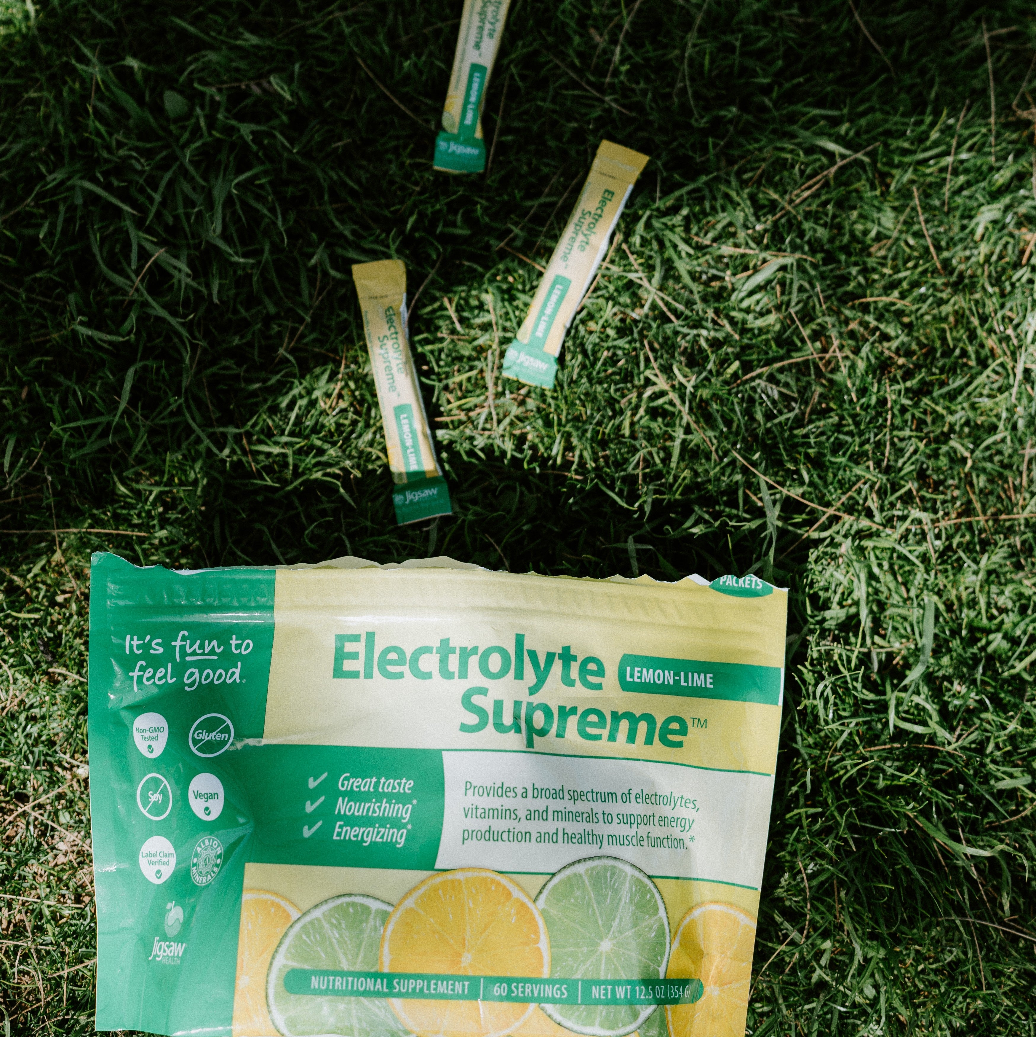 Product Slider Image for Jigsaw Electrolyte Supreme™ - Lemon-Lime (packets)