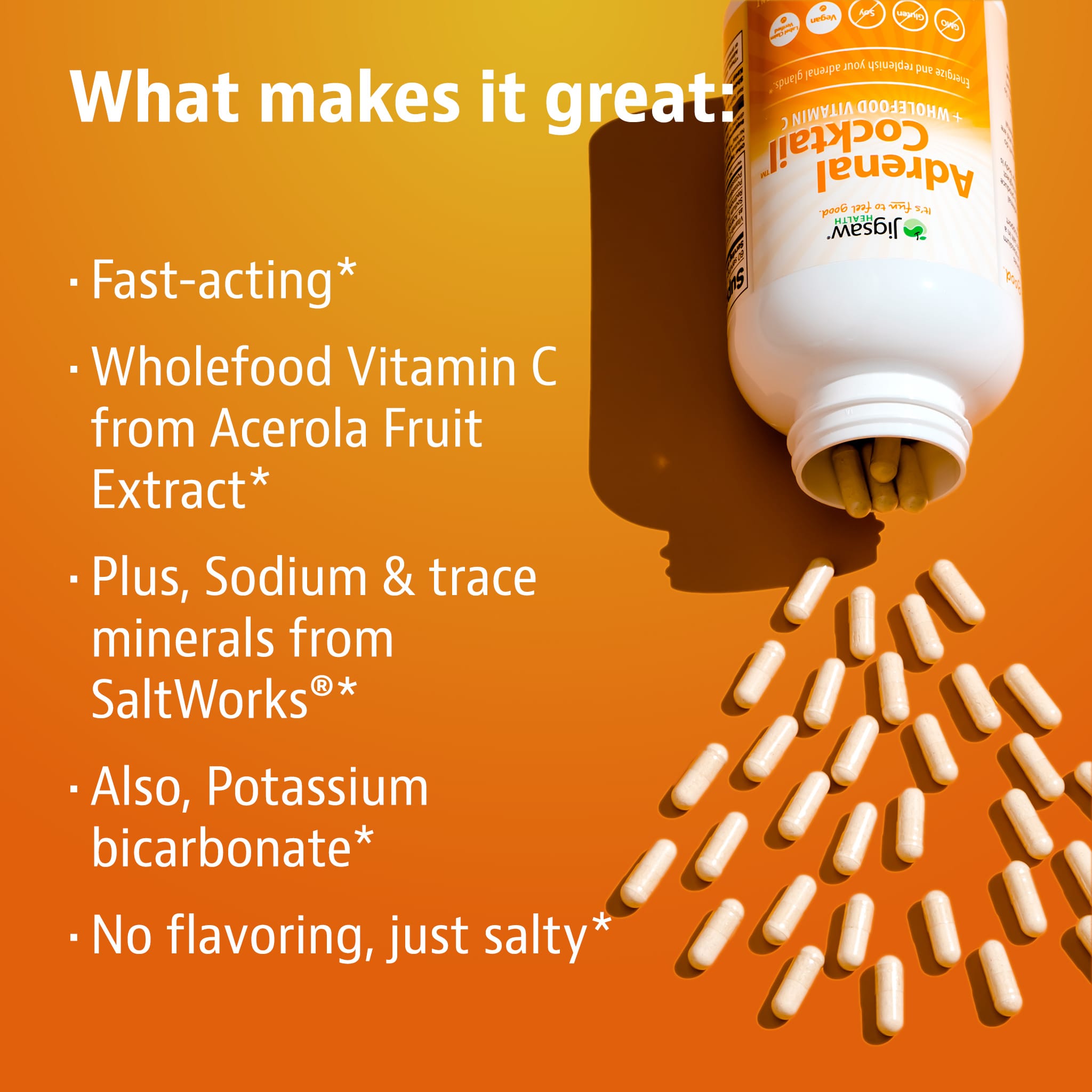 Jigsaw Adrenal Cocktail™ + Wholefood Vitamin CCapsules - View 4