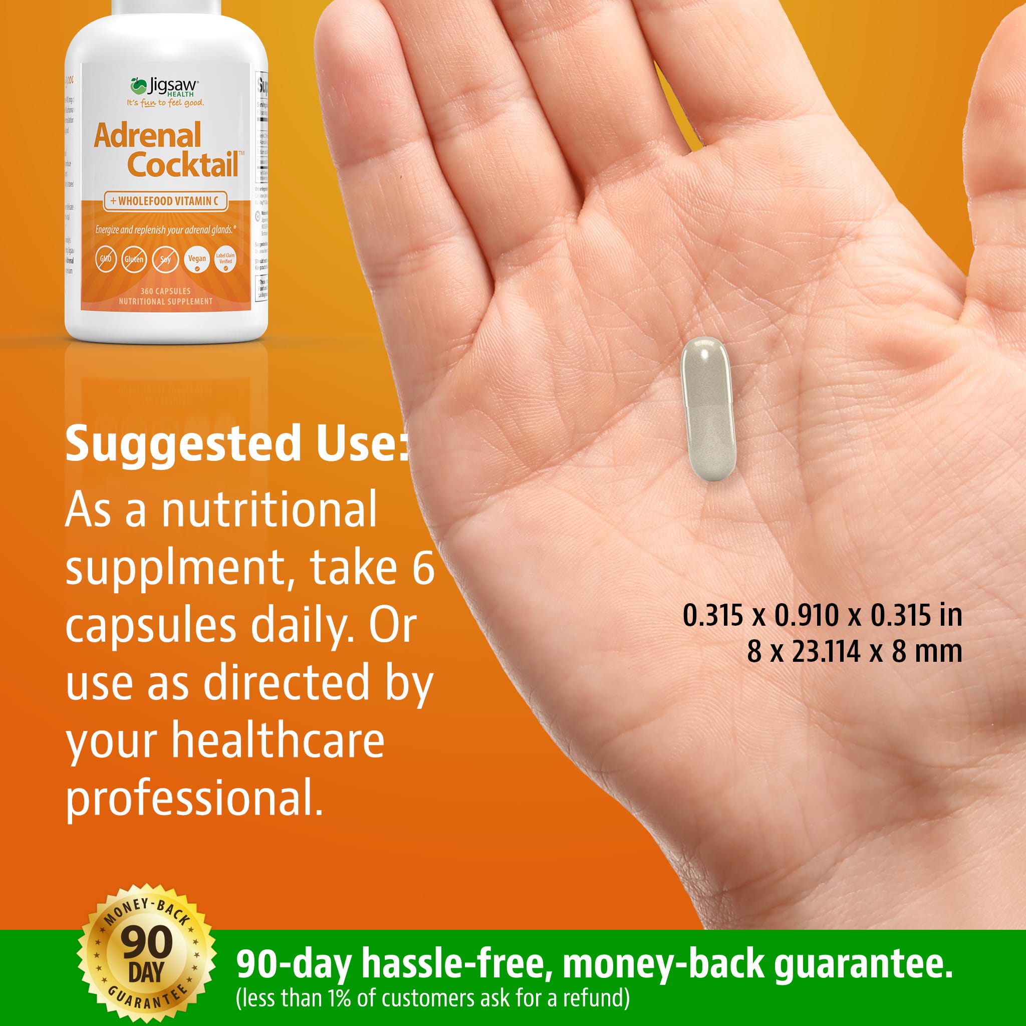 Jigsaw Adrenal Cocktail™ + Wholefood Vitamin CCapsules - View 5