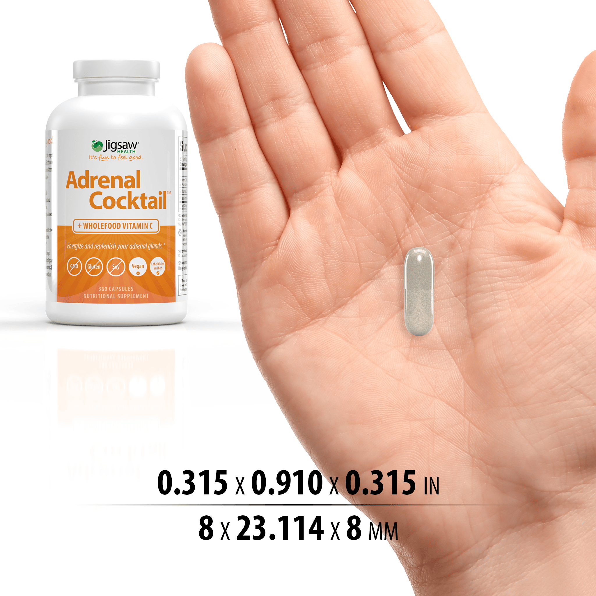 Jigsaw Adrenal Cocktail Capsule in hand