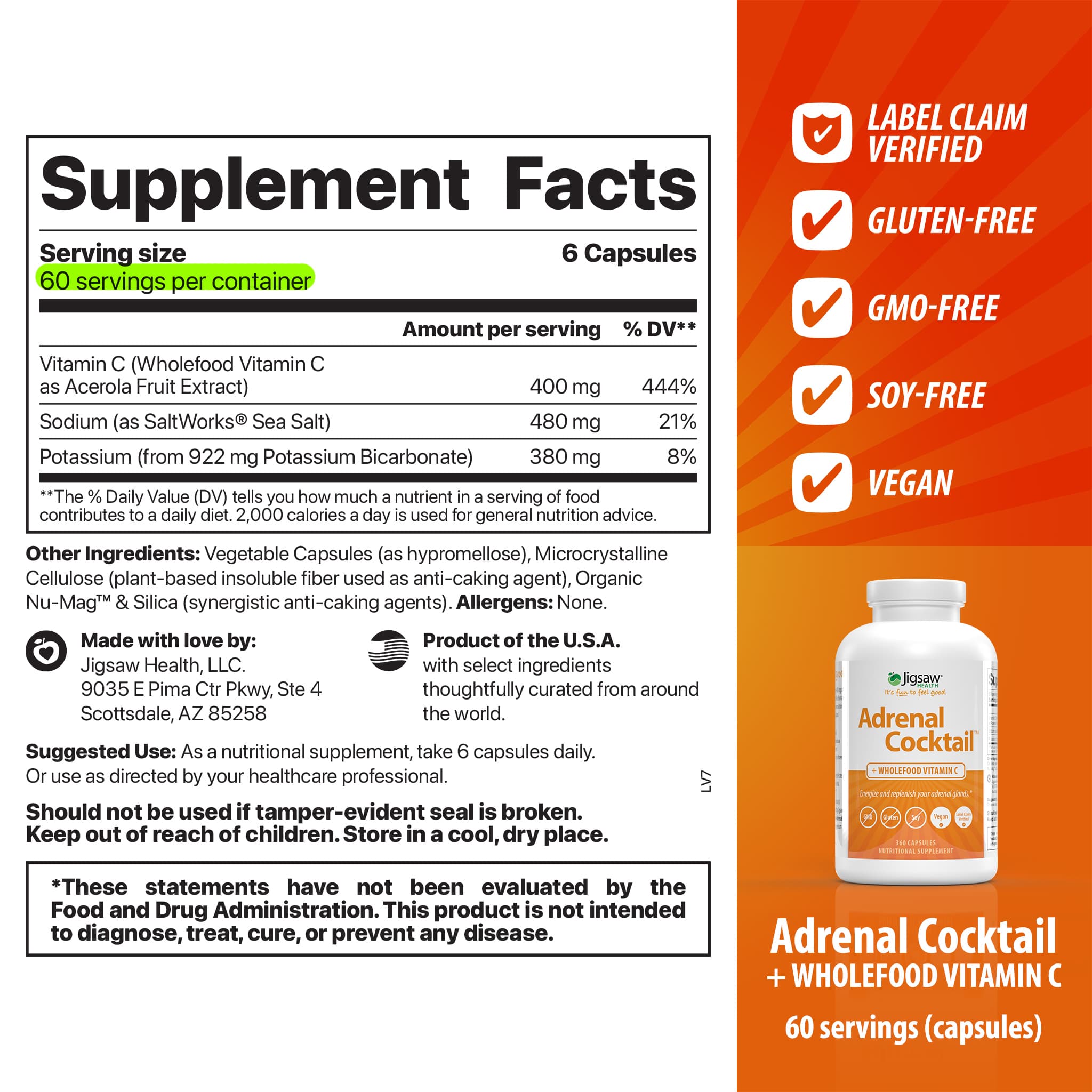 Jigsaw Adrenal Cocktail™ + Wholefood Vitamin C | Adrenal Support