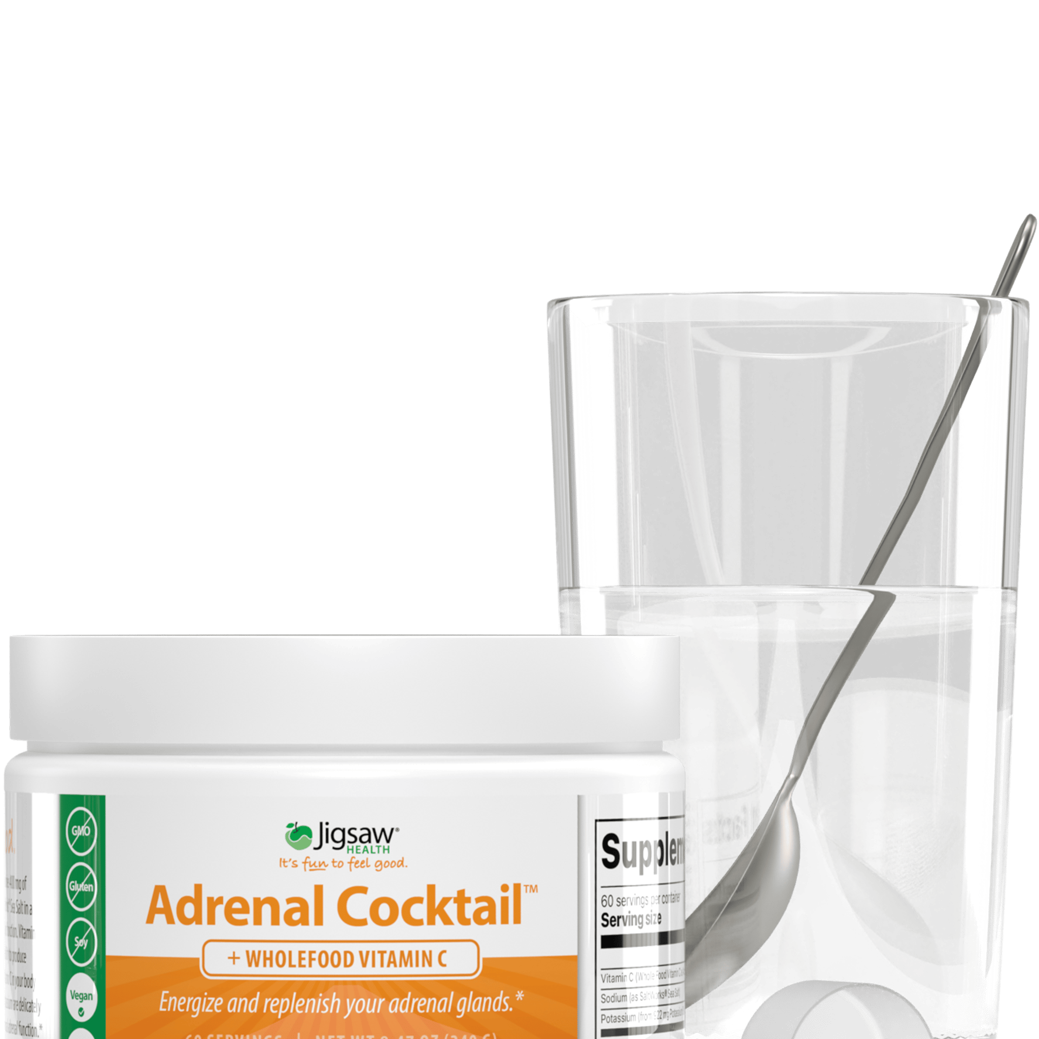 
                        Desktop Product Image for Jigsaw Adrenal Cocktail™ + Wholefood Vitamin C
                      
