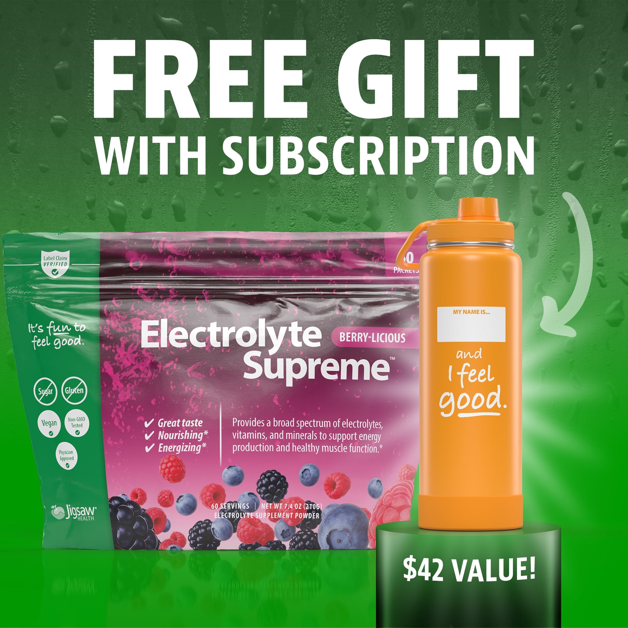 Jigsaw Electrolyte Supreme™Berry-Licious Packets - View 1
