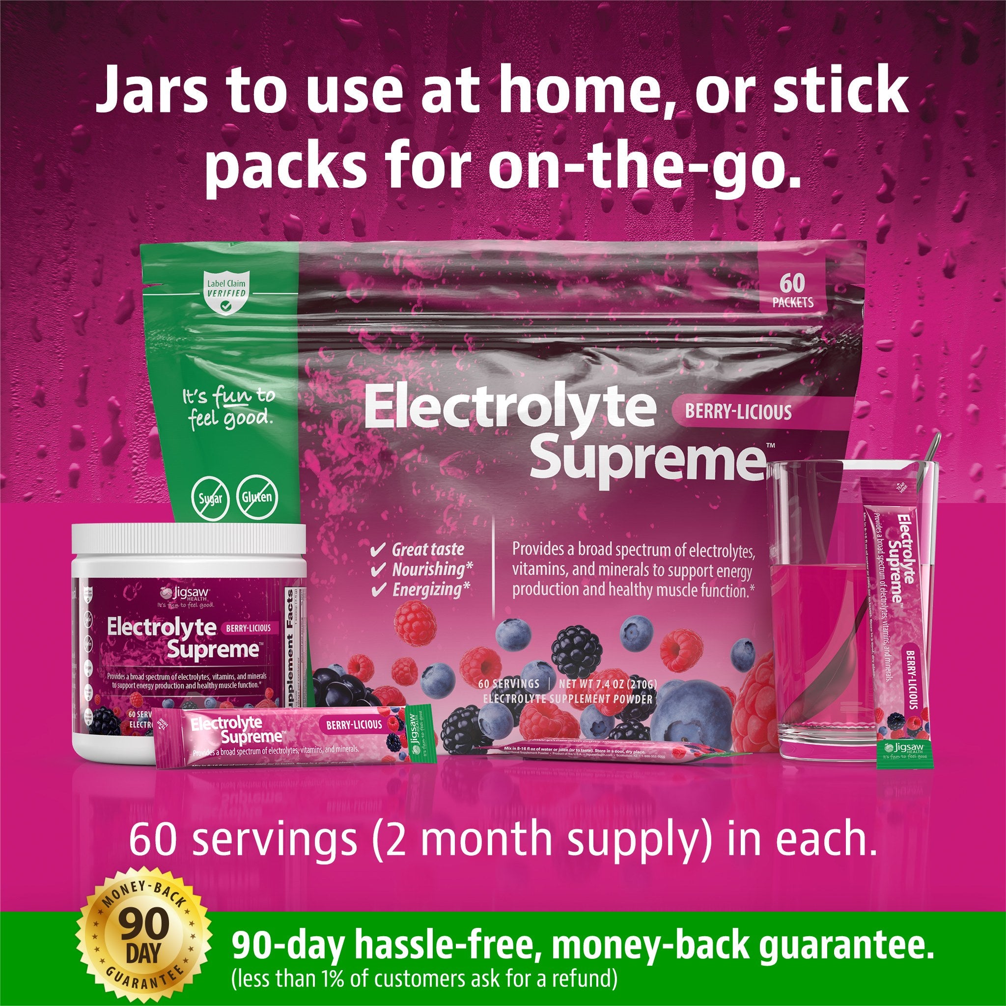 Jigsaw Electrolyte Supreme™Berry-Licious Packets - View 11