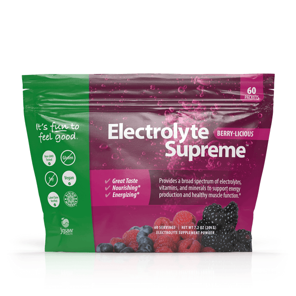 Jigsaw Electrolyte Supreme™ Berry-Licious (packets) - 60 Servings