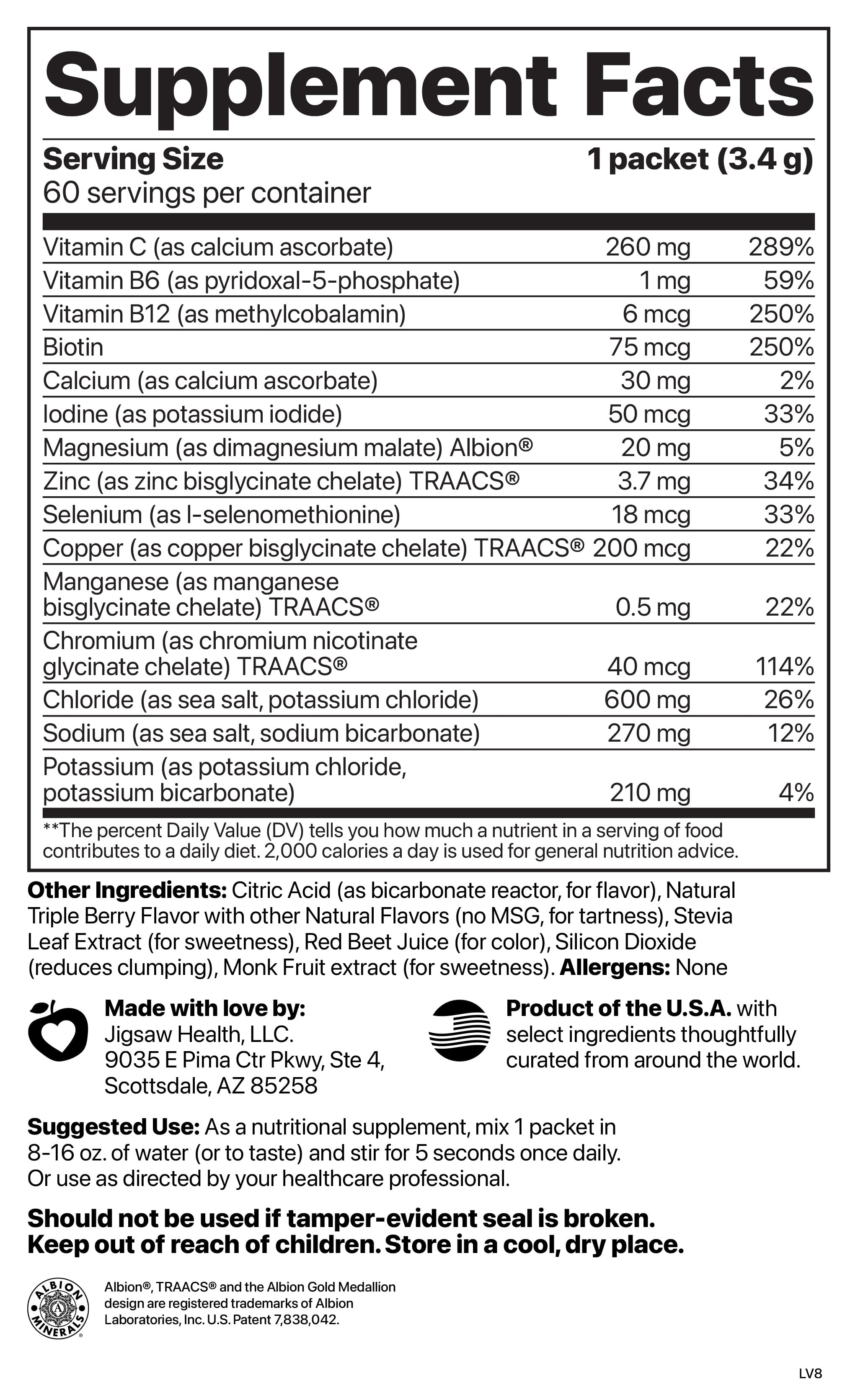 
                           Product Slider Image for Jigsaw Electrolyte Supreme Berry-Licious Packets
                        