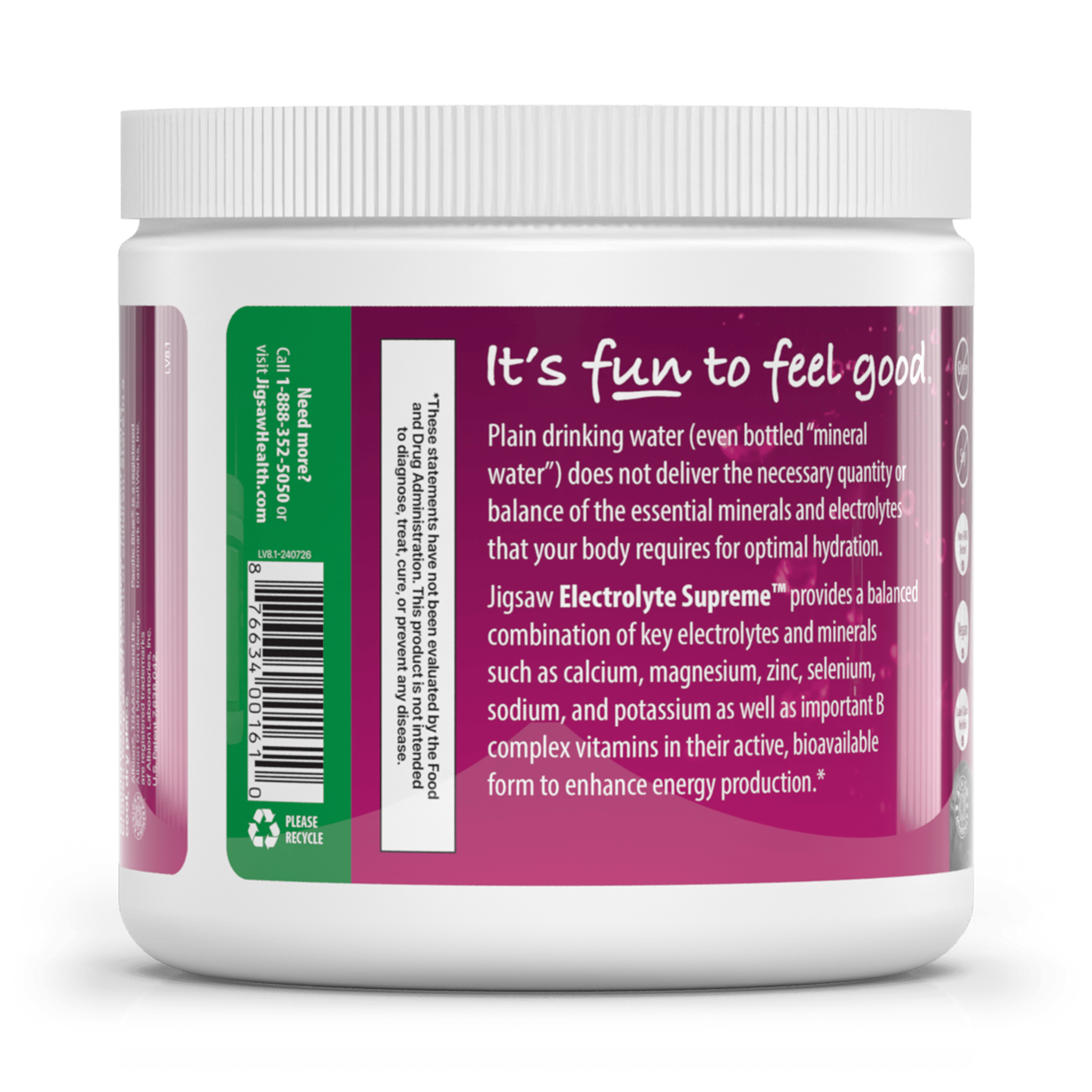 Jigsaw Electrolyte Supreme Berrylicious jar