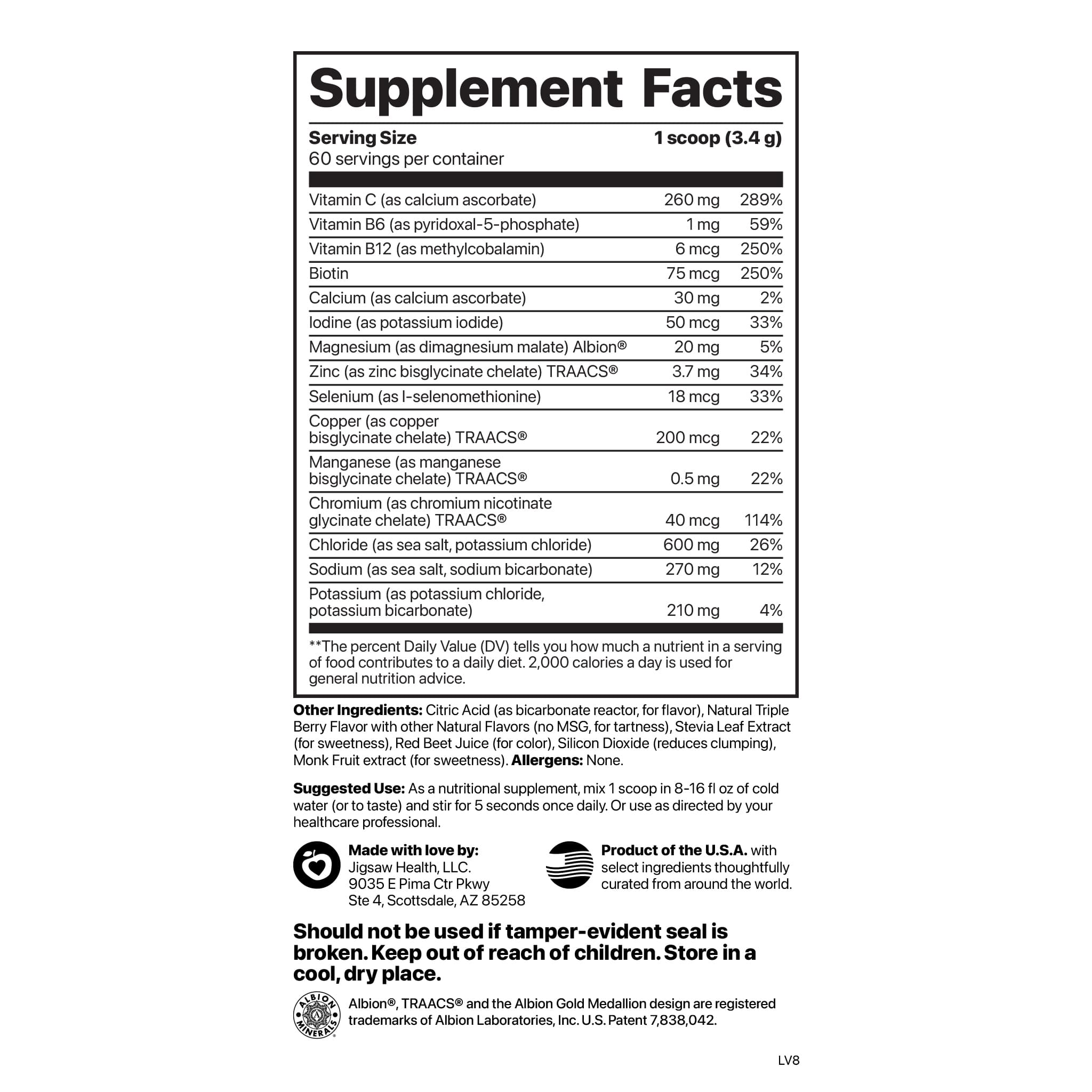 
                           Product Slider Image for Jigsaw Electrolyte Supreme Berry-Licious Jar
                        