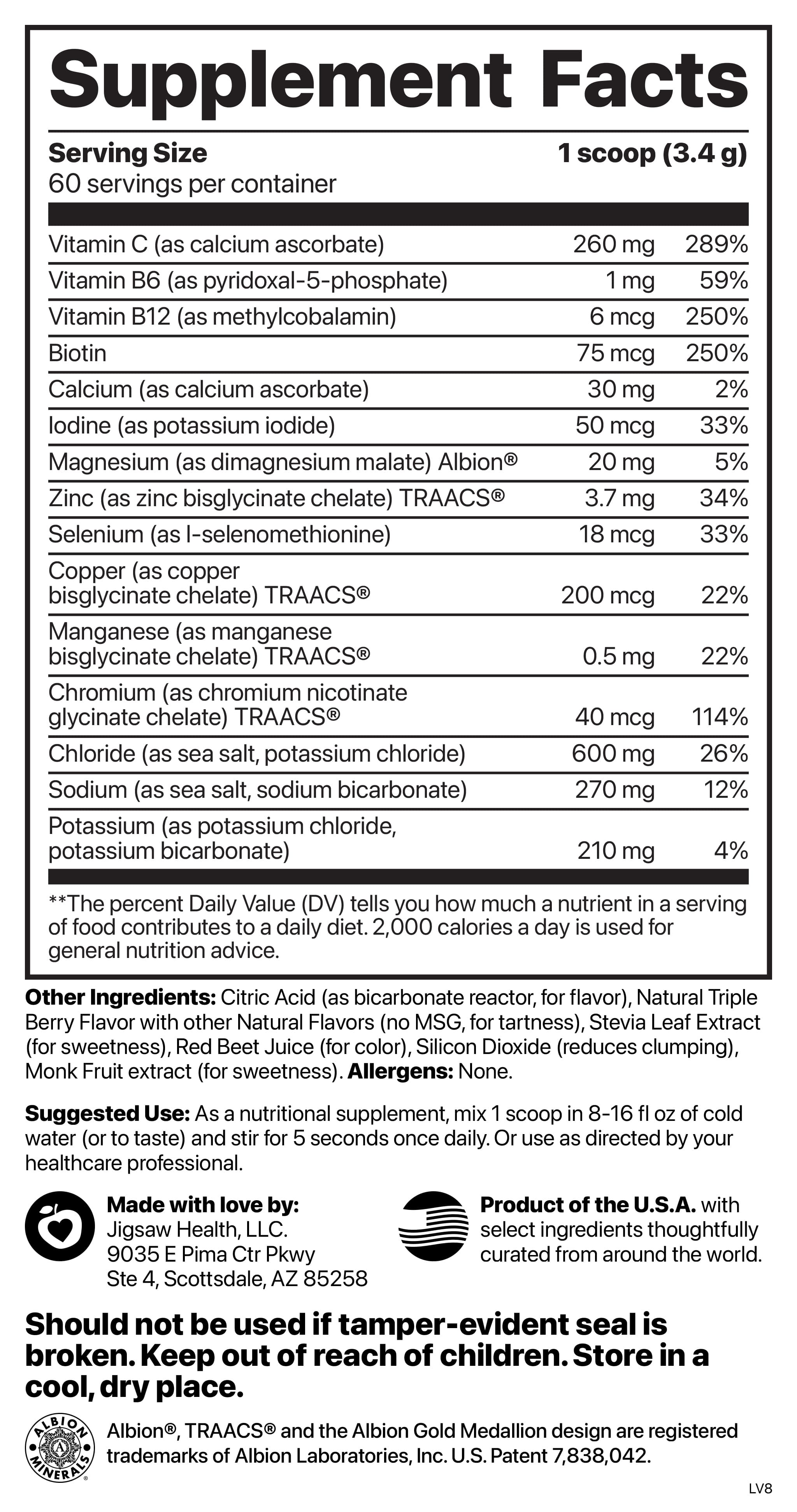 
                           Product Slider Image for Jigsaw Electrolyte Supreme Berry-Licious Jar
                        