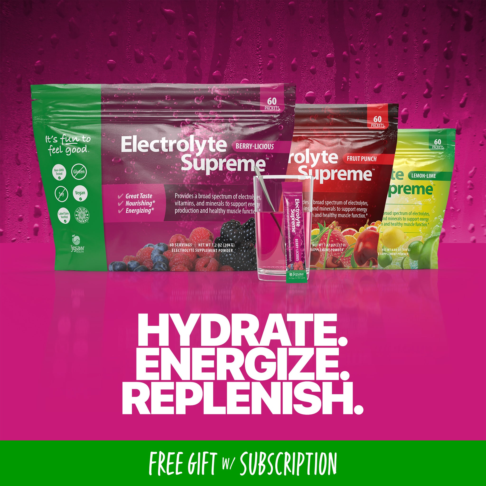 Jigsaw Electrolyte Supreme™Berry-Licious Packets - View 1