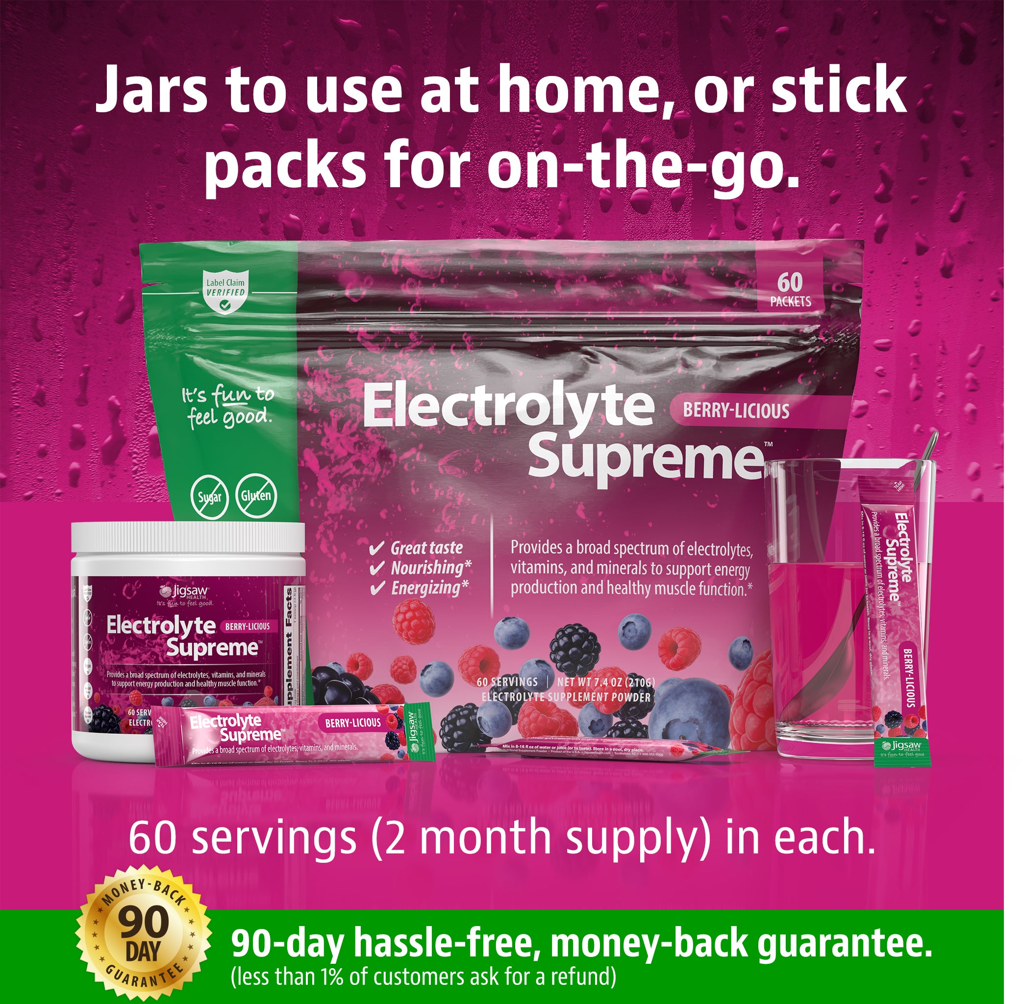 Jigsaw Electrolyte Supreme™Berry-Licious Jar - View 10