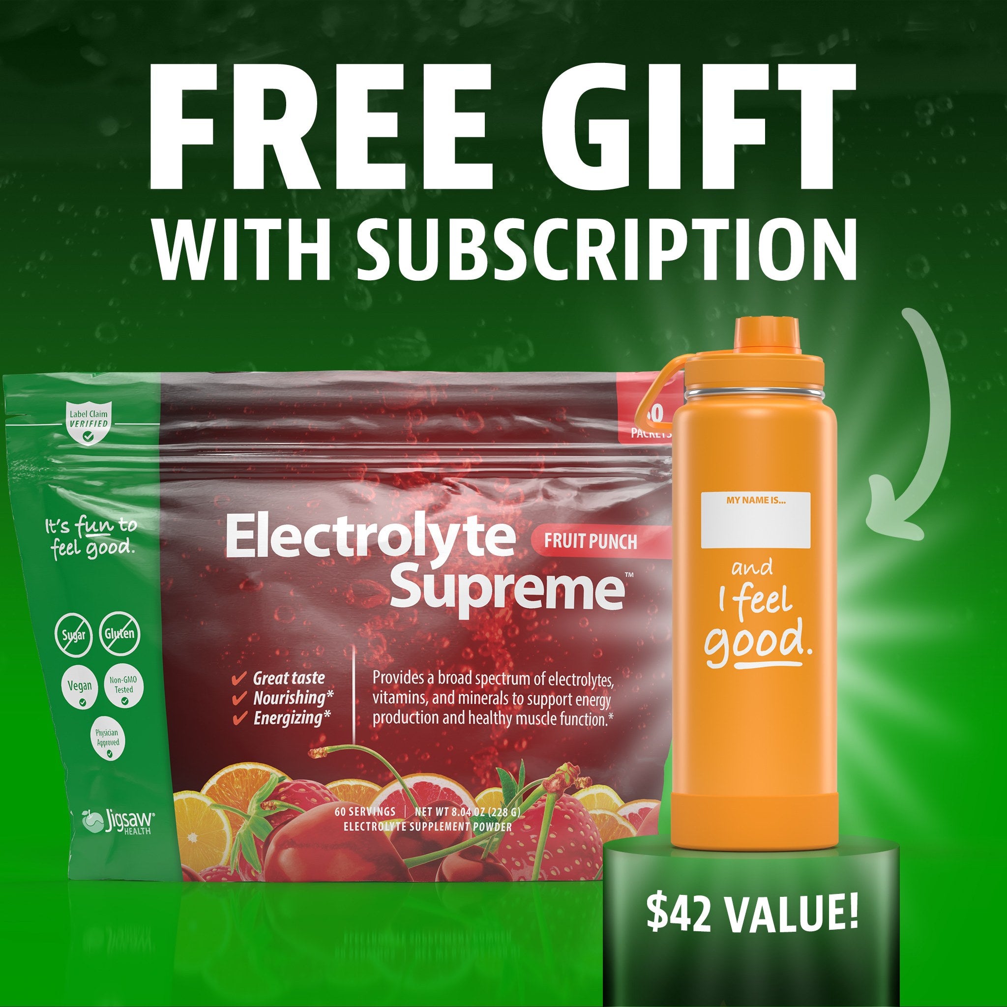 Jigsaw Electrolyte Supreme™Fruit Punch Packets - View 1