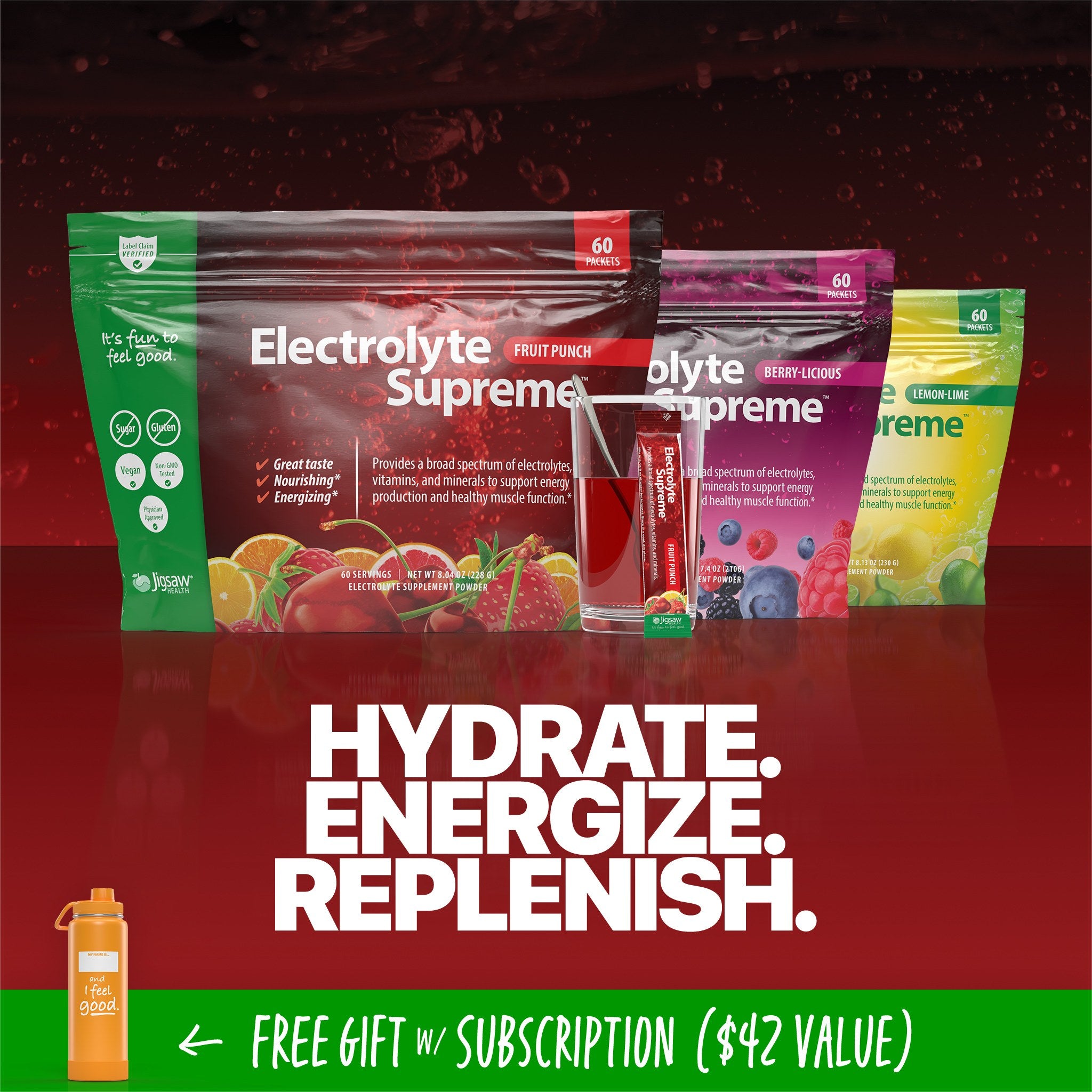Jigsaw Electrolyte Supreme™Fruit Punch Packets - View 2