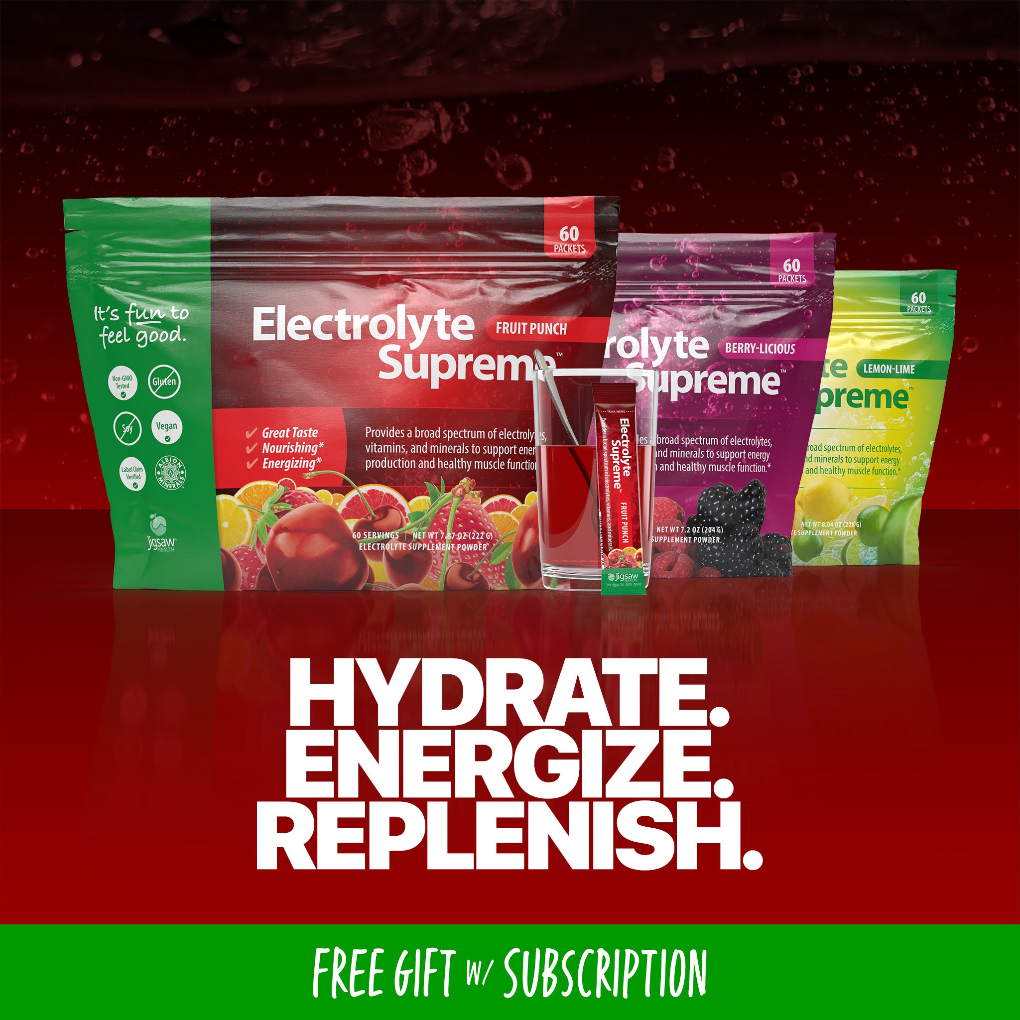 Jigsaw Electrolyte Supreme™Fruit Punch Packets - View 1