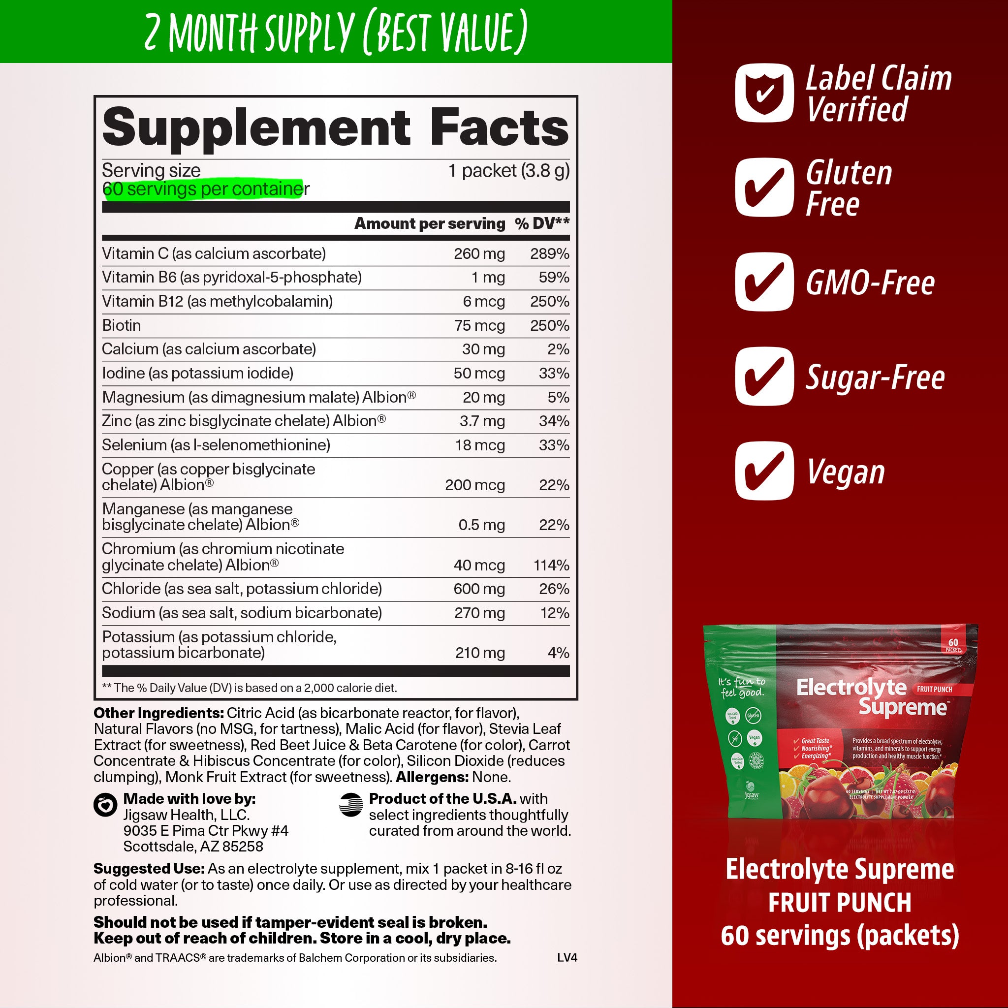 Jigsaw Electrolyte Supreme™Fruit Punch Packets - View 2