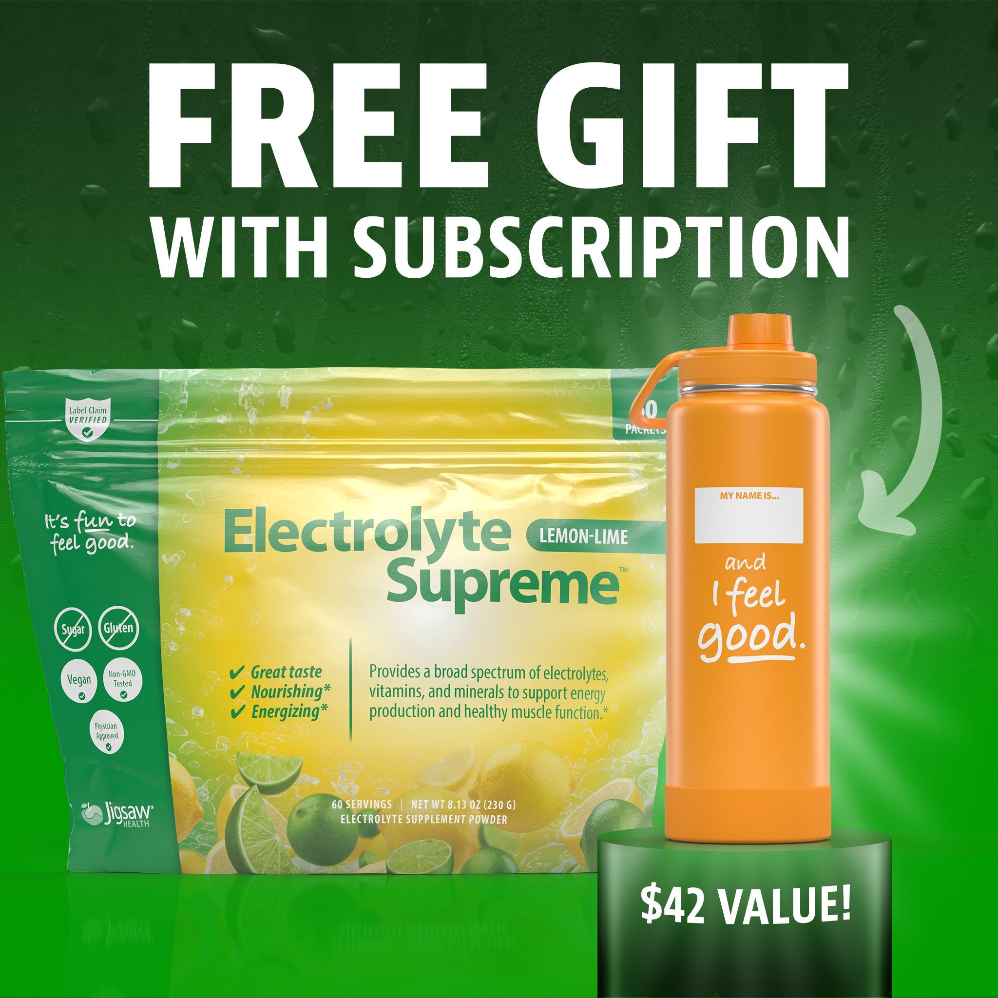 Jigsaw Electrolyte Supreme™Lemon-Lime Packets - View 1