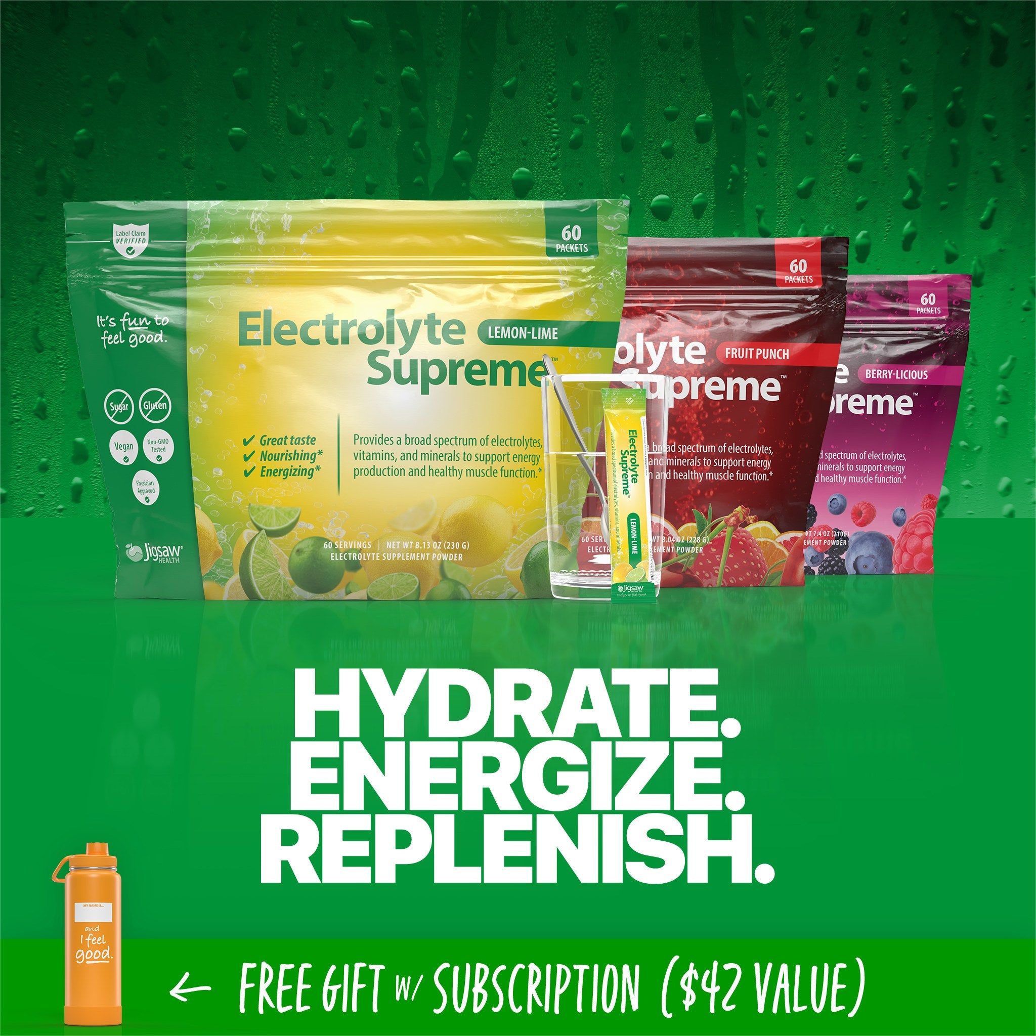 Jigsaw Electrolyte Supreme™Lemon-Lime Packets - View 2