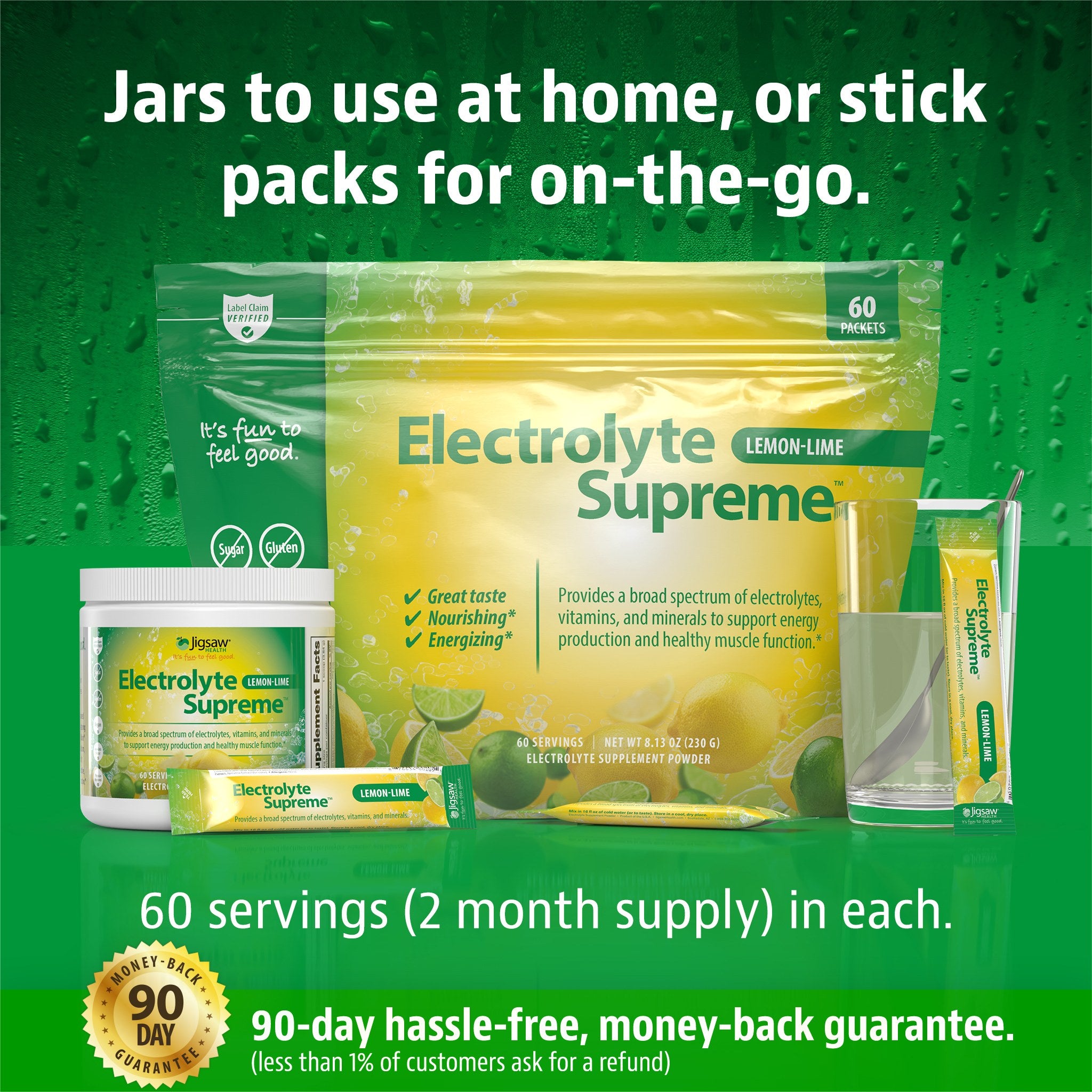 Jigsaw Electrolyte Supreme™Lemon-Lime Packets - View 11