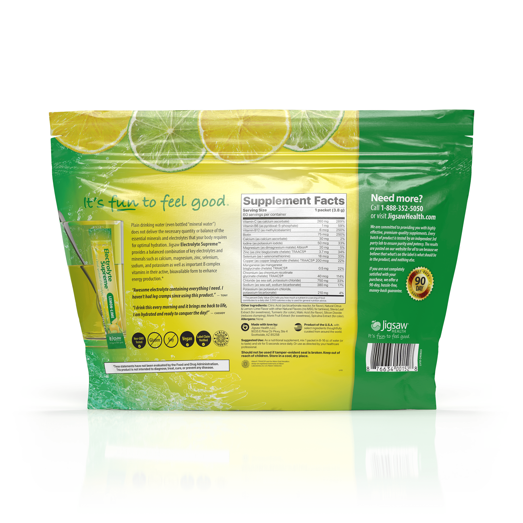 Jigsaw Electrolyte Supreme™Lemon-Lime (packets) - 60 Servings - View 2