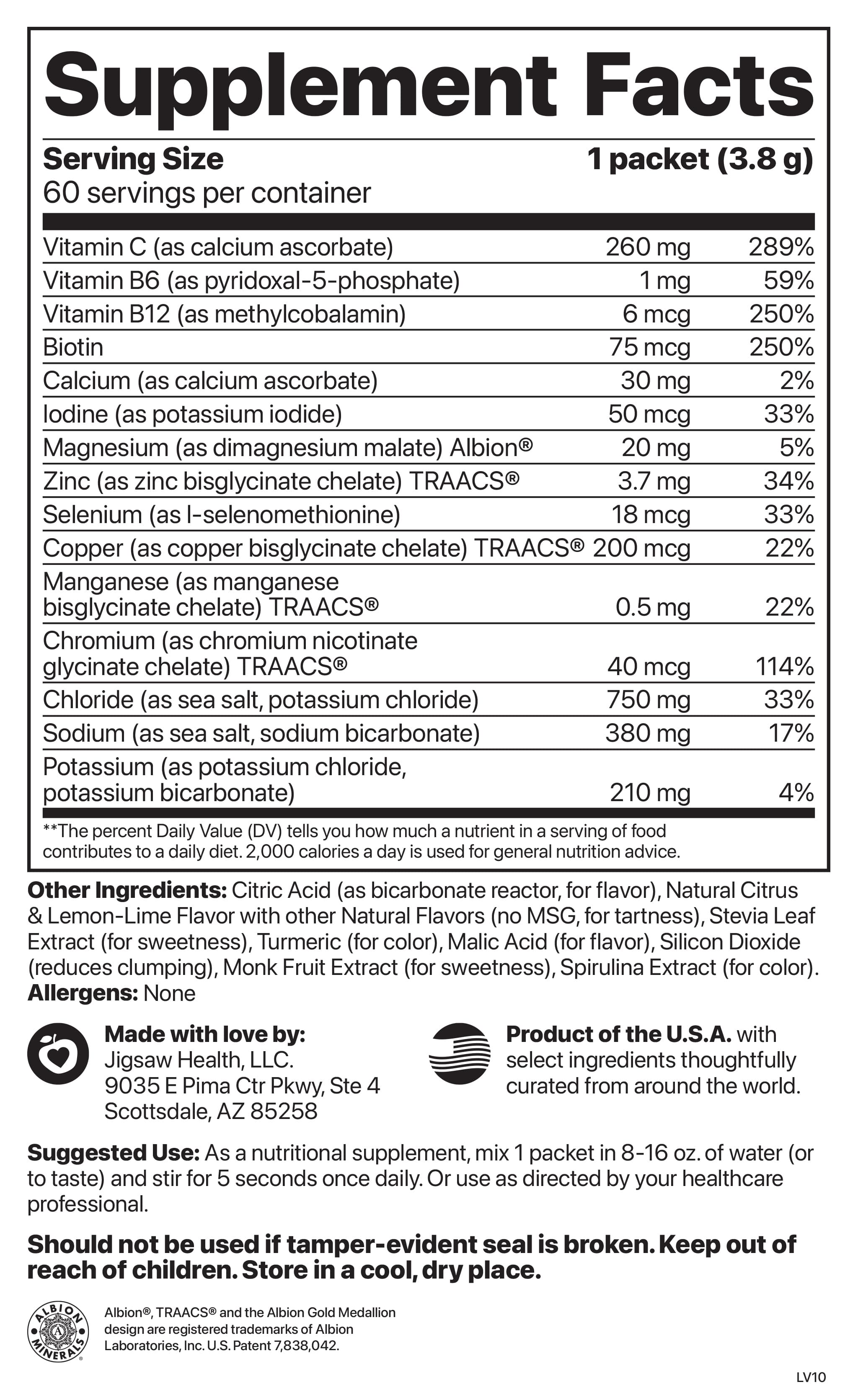 
                           Product Slider Image for Jigsaw Electrolyte Supreme Lemon Lime Packets
                        