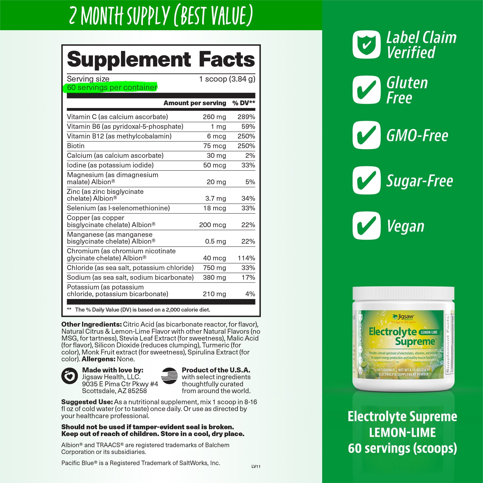 Jigsaw Electrolyte Supreme™Lemon-Lime Jar - View 3