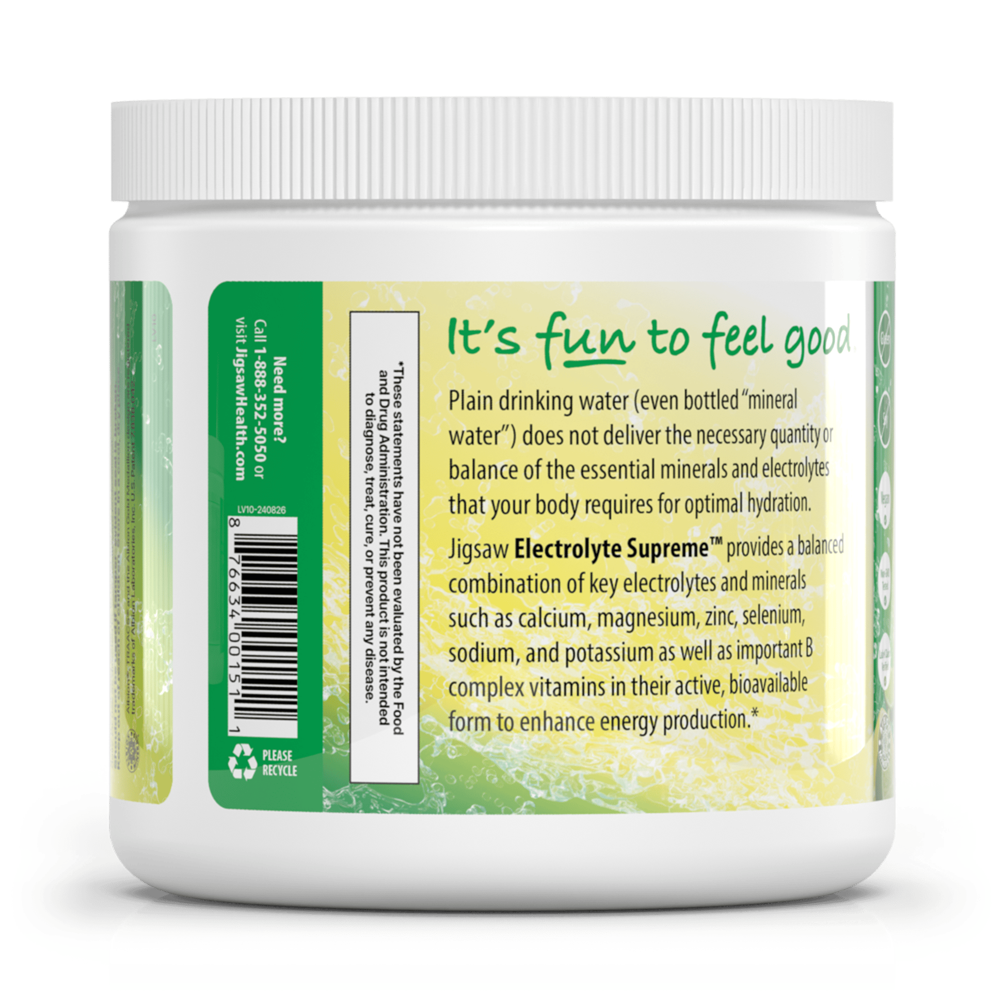 Jigsaw Electrolyte Supreme Lemon Lime jar