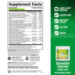 Supplement facts label with product packaging 