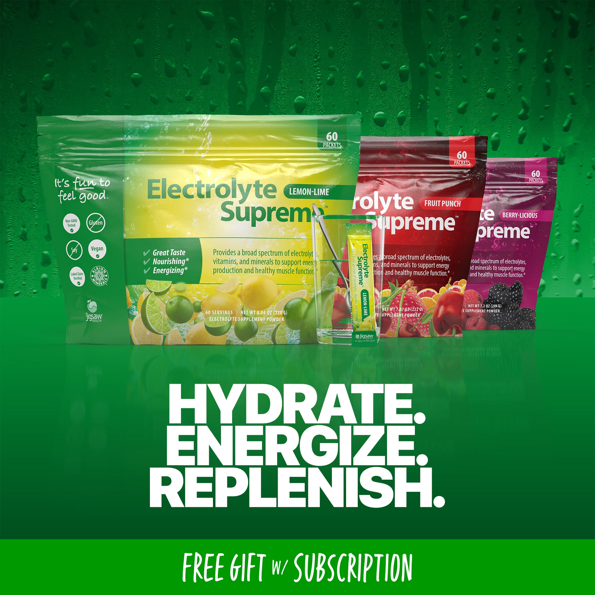 Jigsaw Electrolyte Supreme™Lemon-Lime Packets - View 1