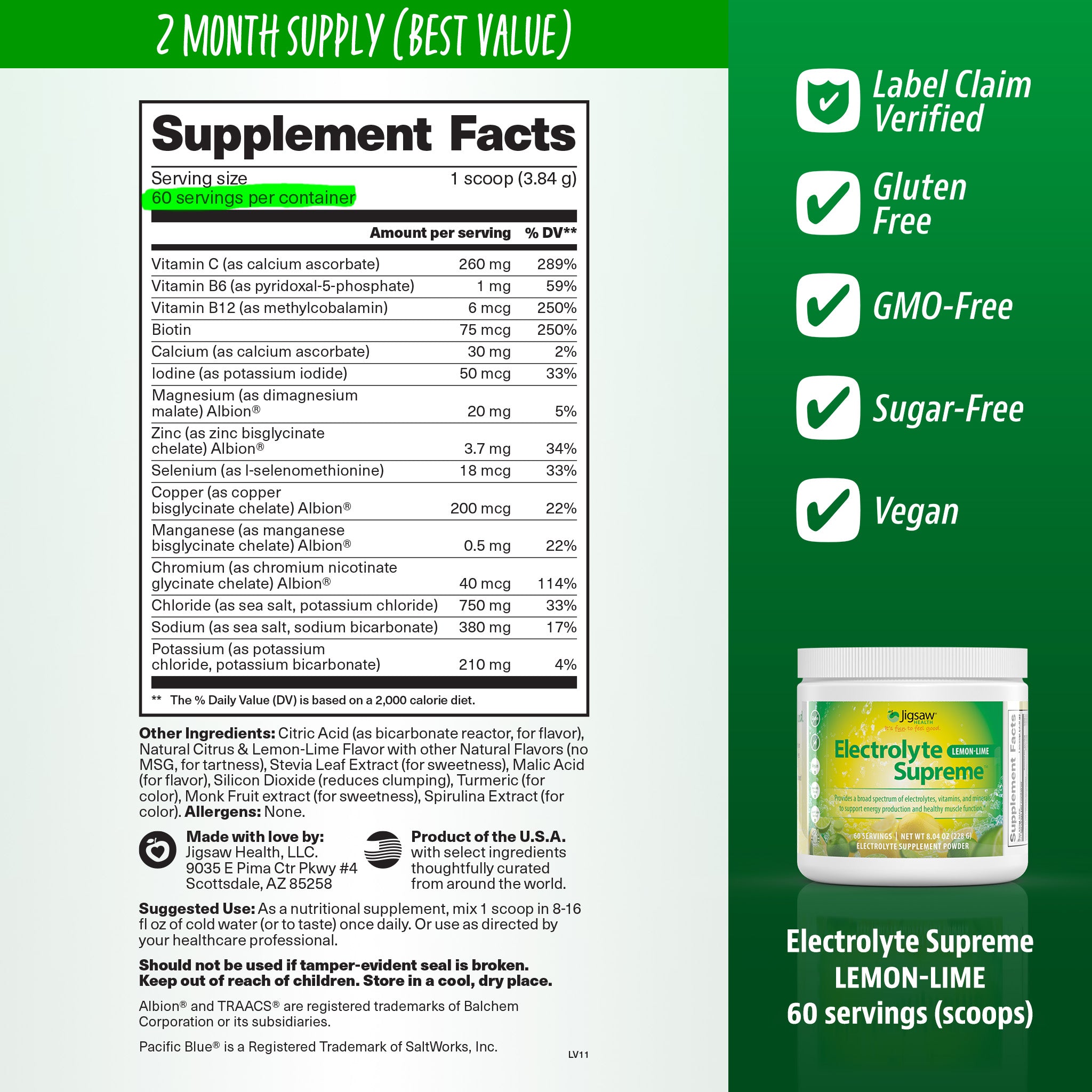 Jigsaw Electrolyte Supreme™Lemon-Lime Jar - View 2