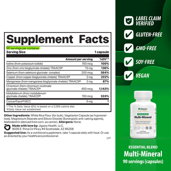 Supplement facts label with product packaging 