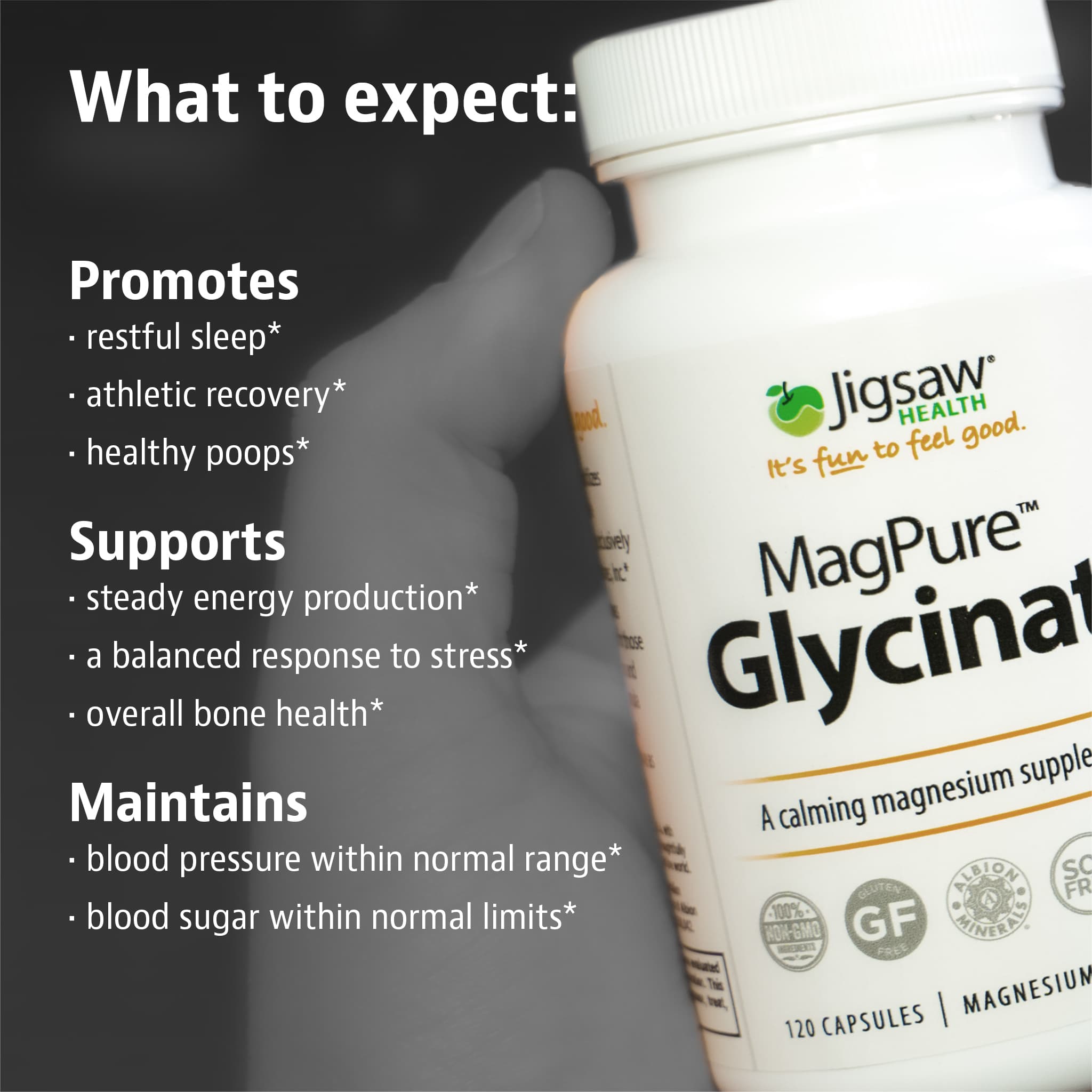 Jigsaw MagPure™Magnesium Glycinate (Calming) - View 3