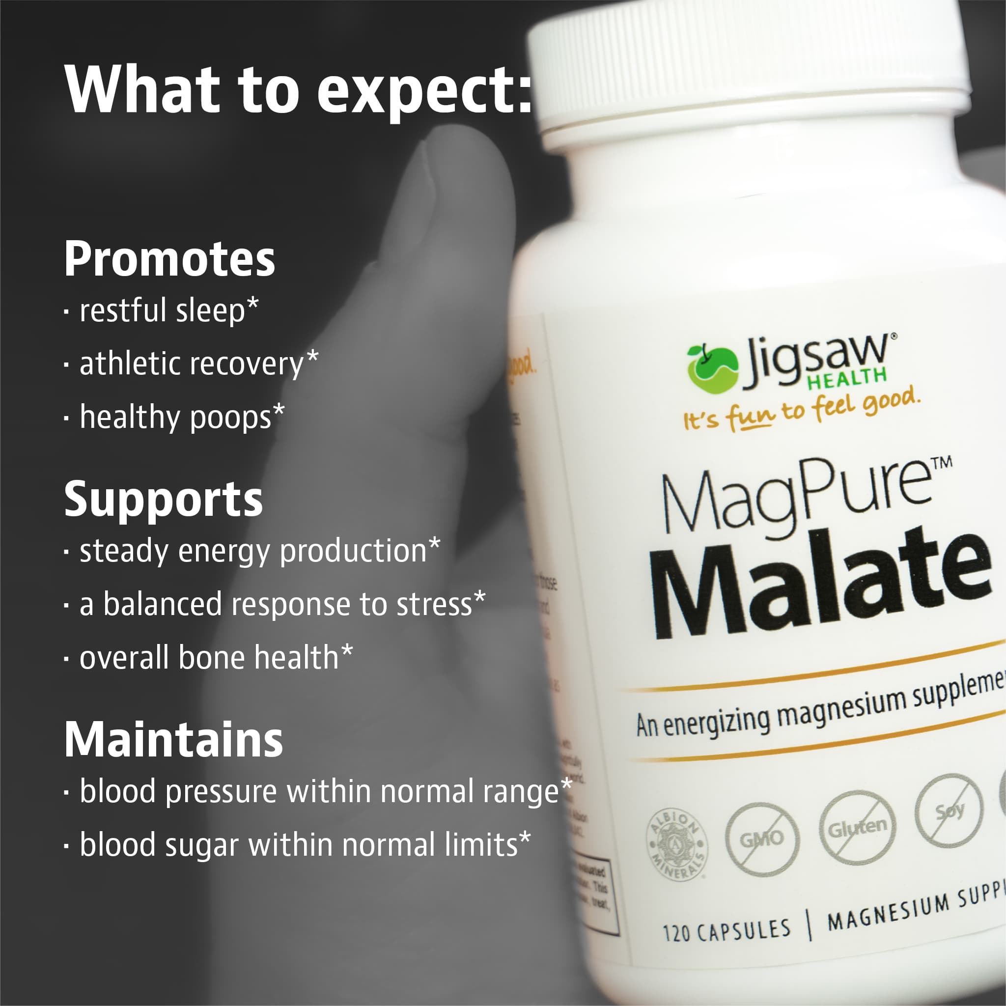 Jigsaw MagPure™Magnesium Malate (Energy Boost) - View 3