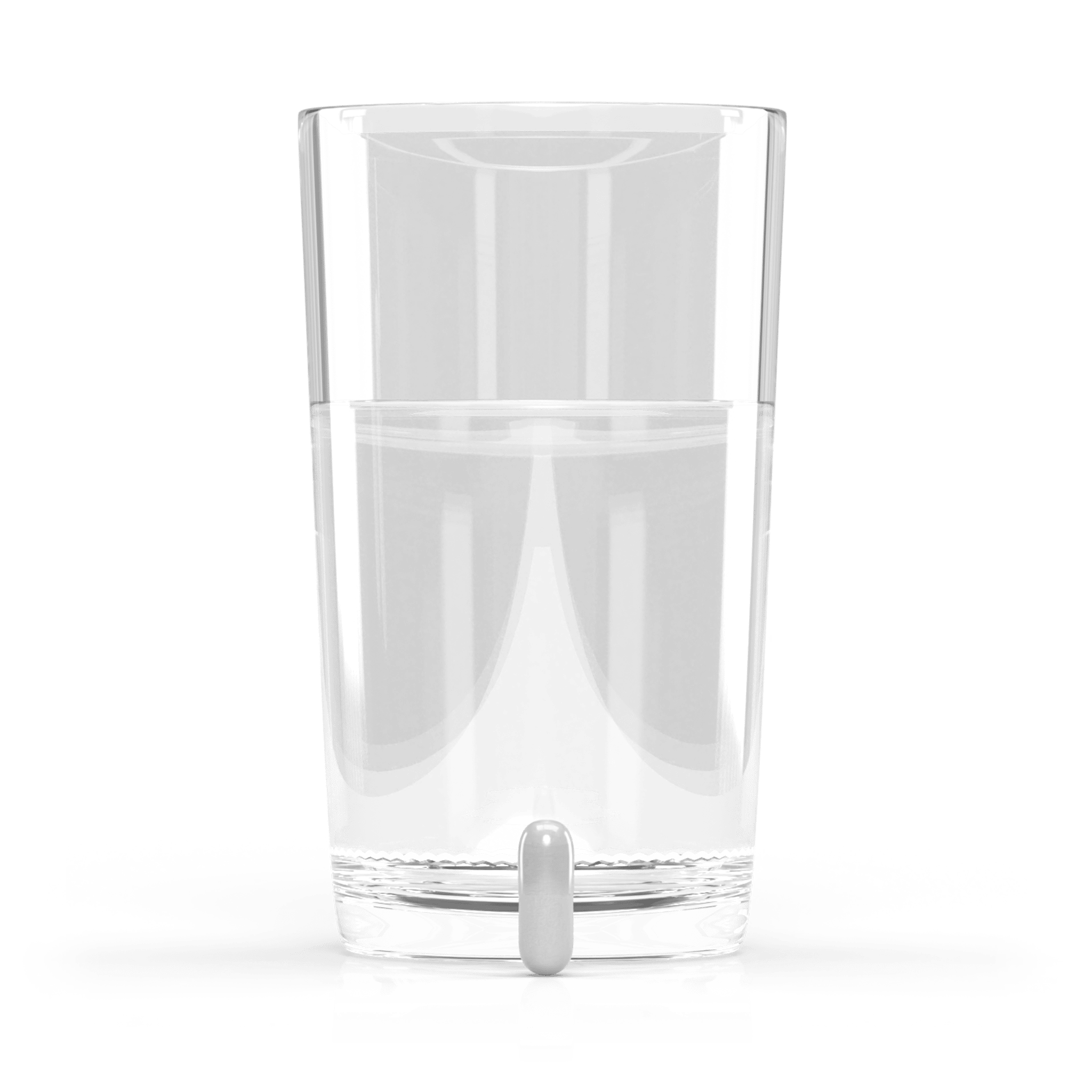 Jigsaw MagPure Malate pill next to a glass of water