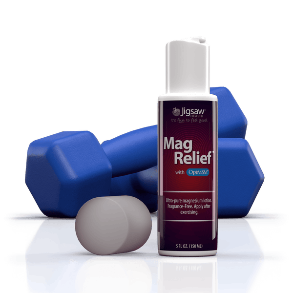 MagRelief bottle with weights