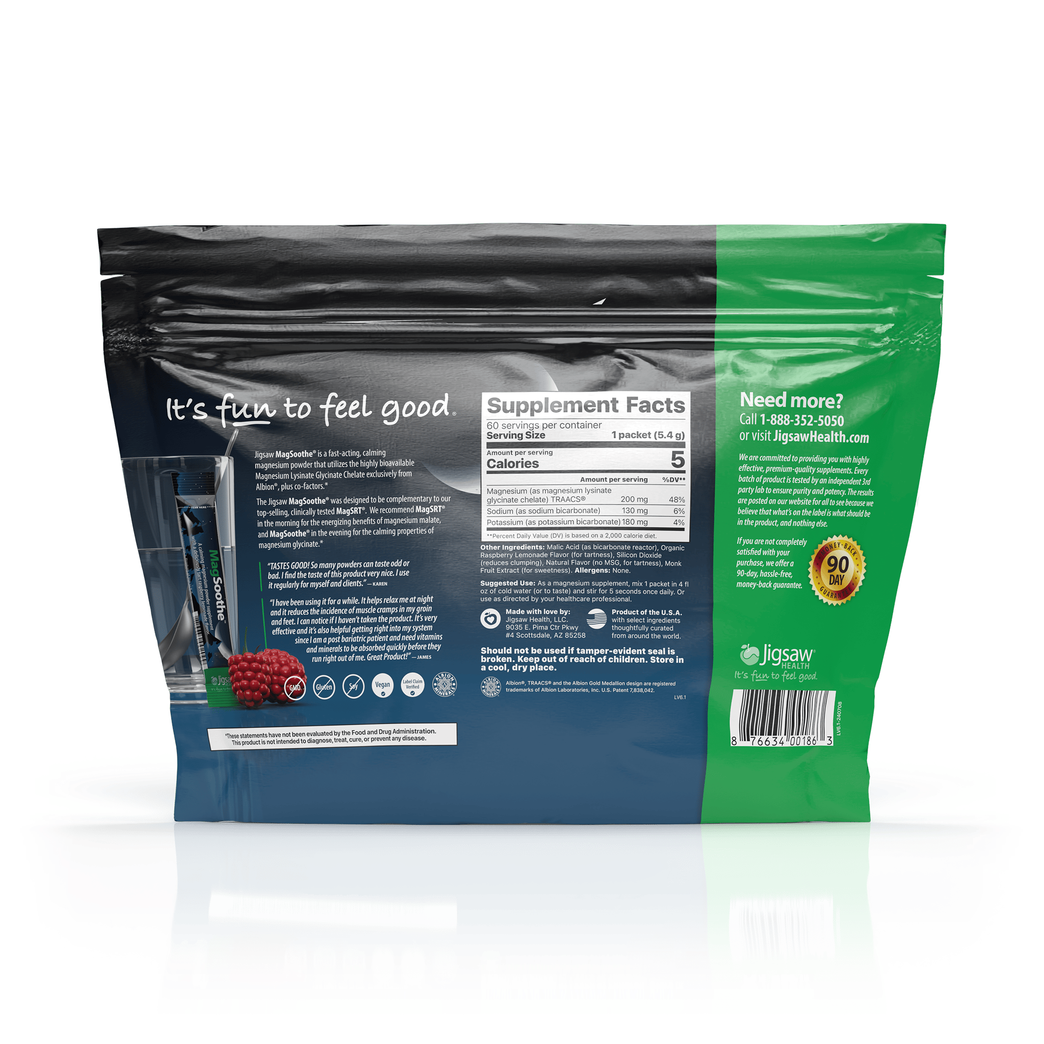 Back of Jigsaw Magsoothe Bag