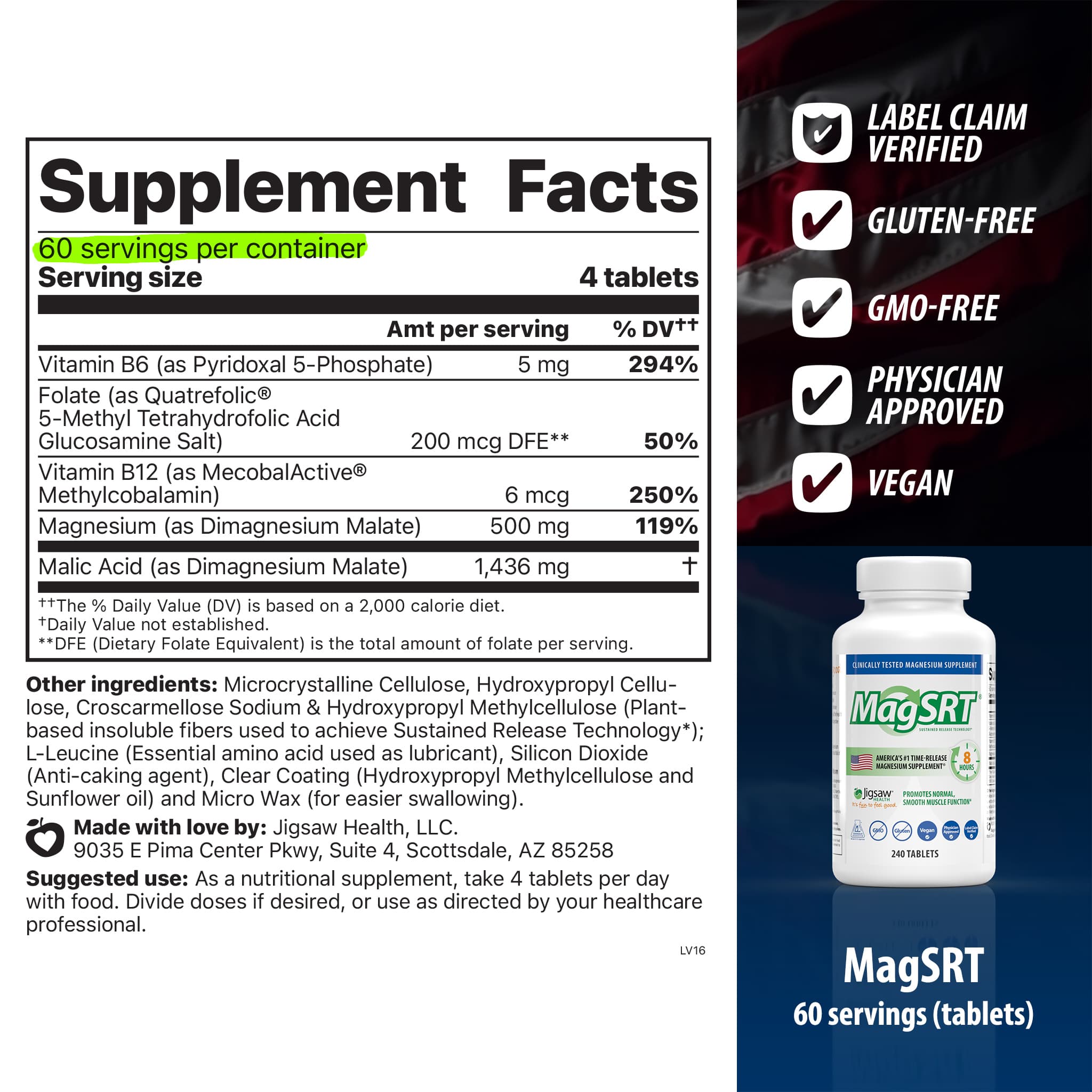 Jigsaw MagSRT® | Magnesium Malate | Best Magnesium Supplement