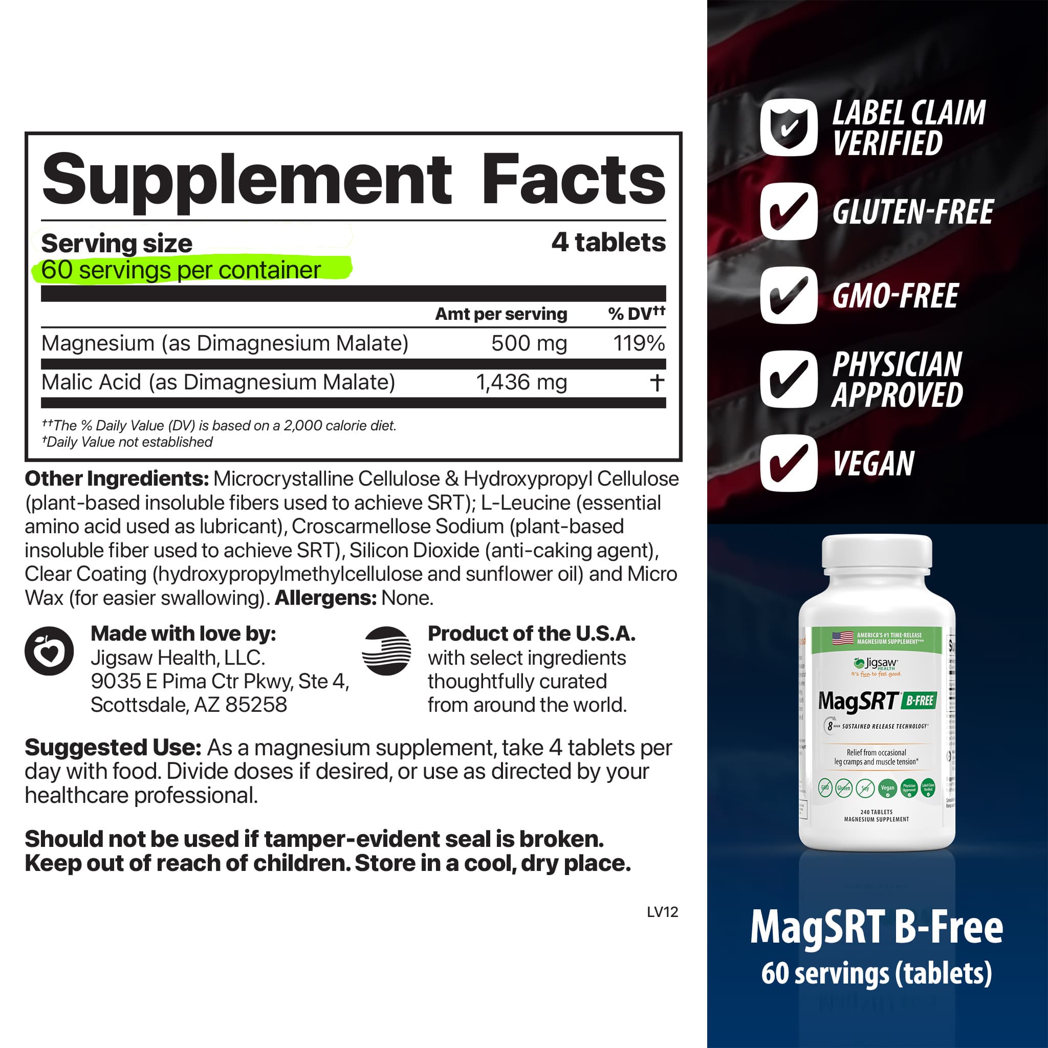 Jigsaw MagSRT® | Magnesium Malate | Best Magnesium Supplement