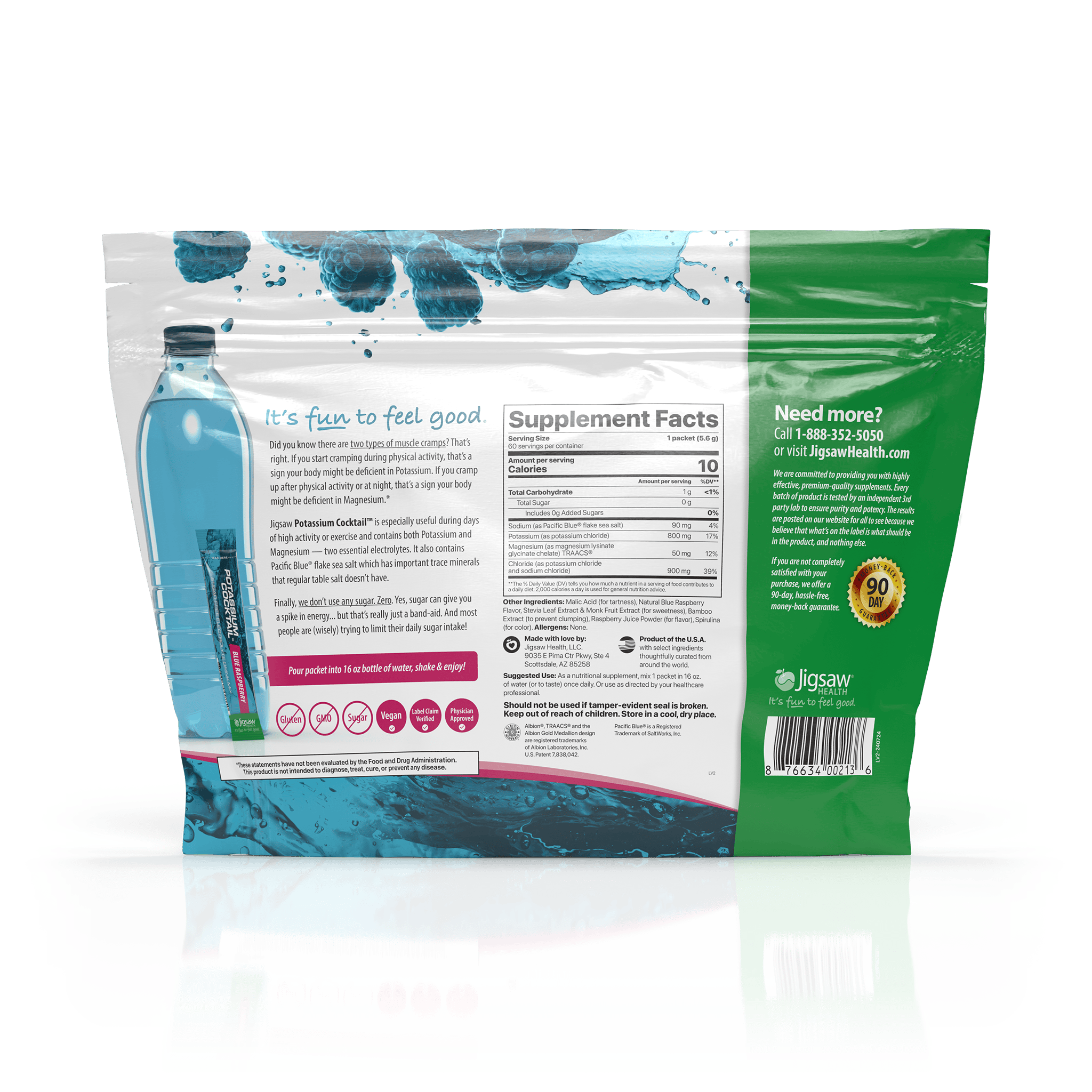 Jigsaw Potassium Cocktail Blue Raspberry bag