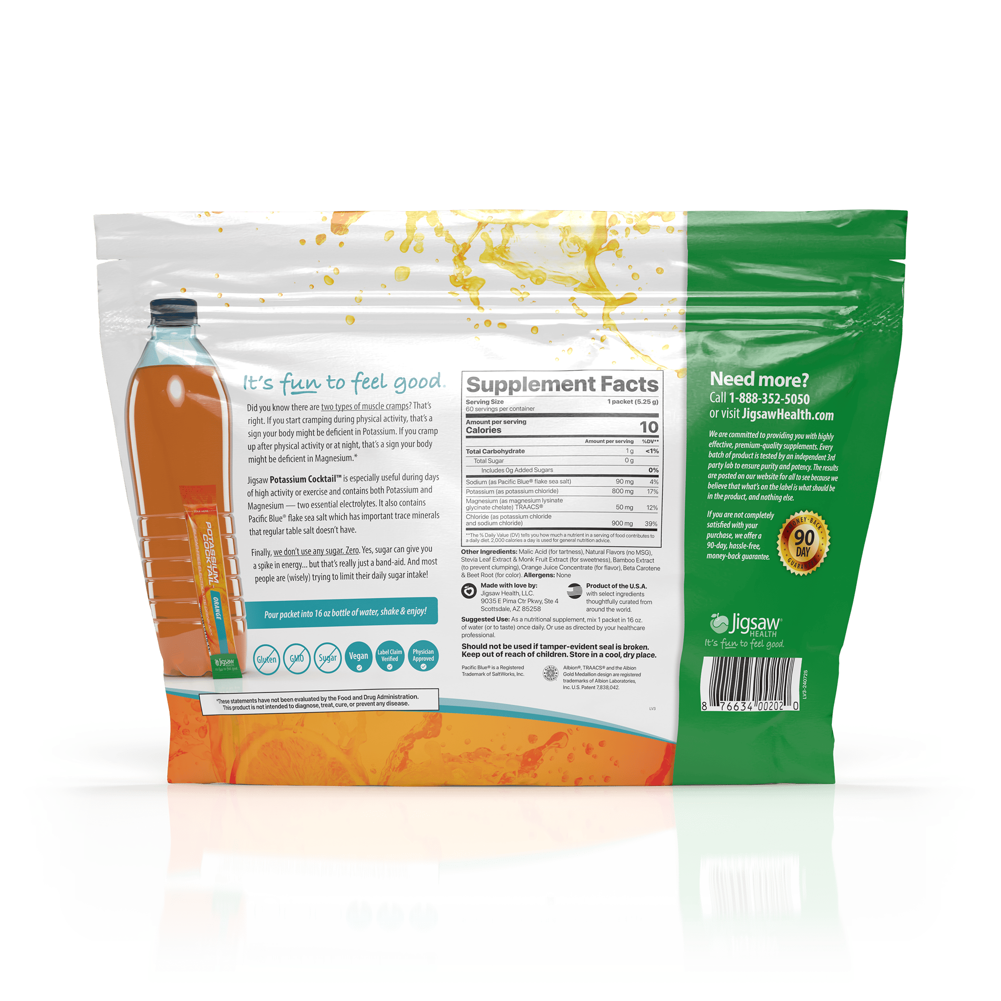 Jigsaw Potassium Cocktail Orange Bag