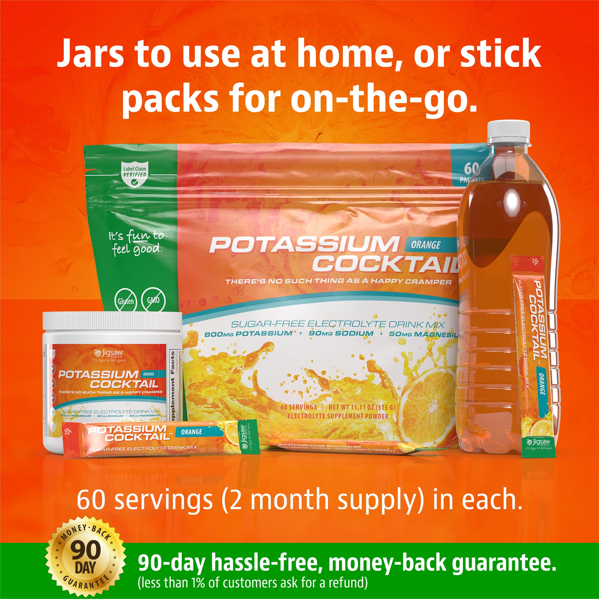 Jigsaw Potassium Cocktail™Orange Jar - View 10