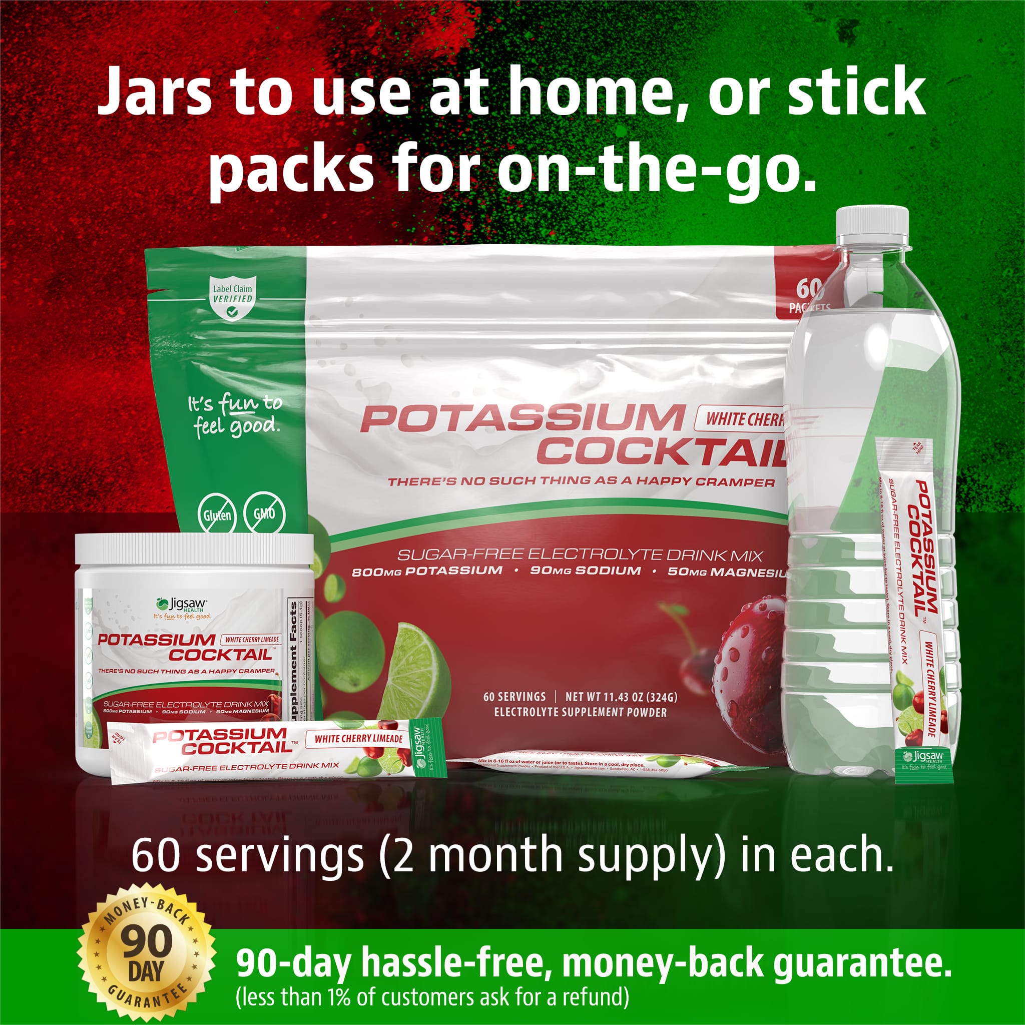 Jigsaw Potassium Cocktail™Cherry Limeade Jar - View 10