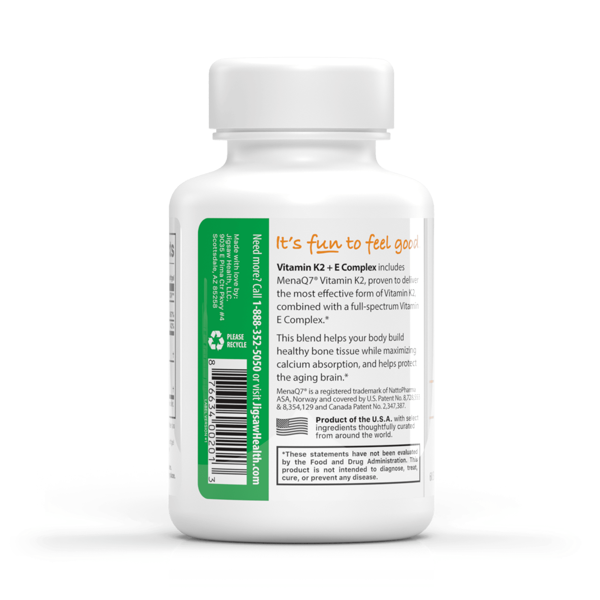 Jigsaw Health Vitamin K2 + E Complex