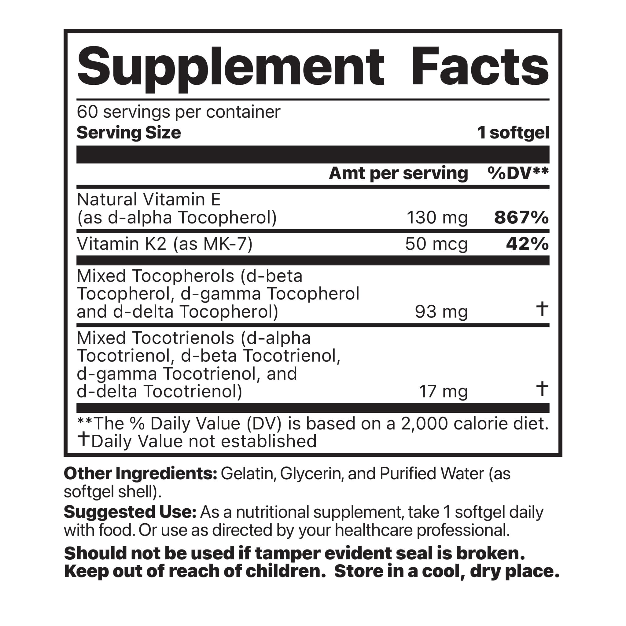 Jigsaw Health Vitamin K2 + E Complex